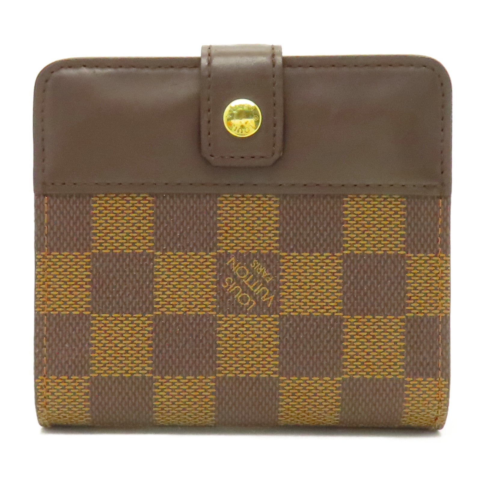 LOUIS VUITTON 【激減優惠】Damier Compact Zipper金扣錢包啡色
