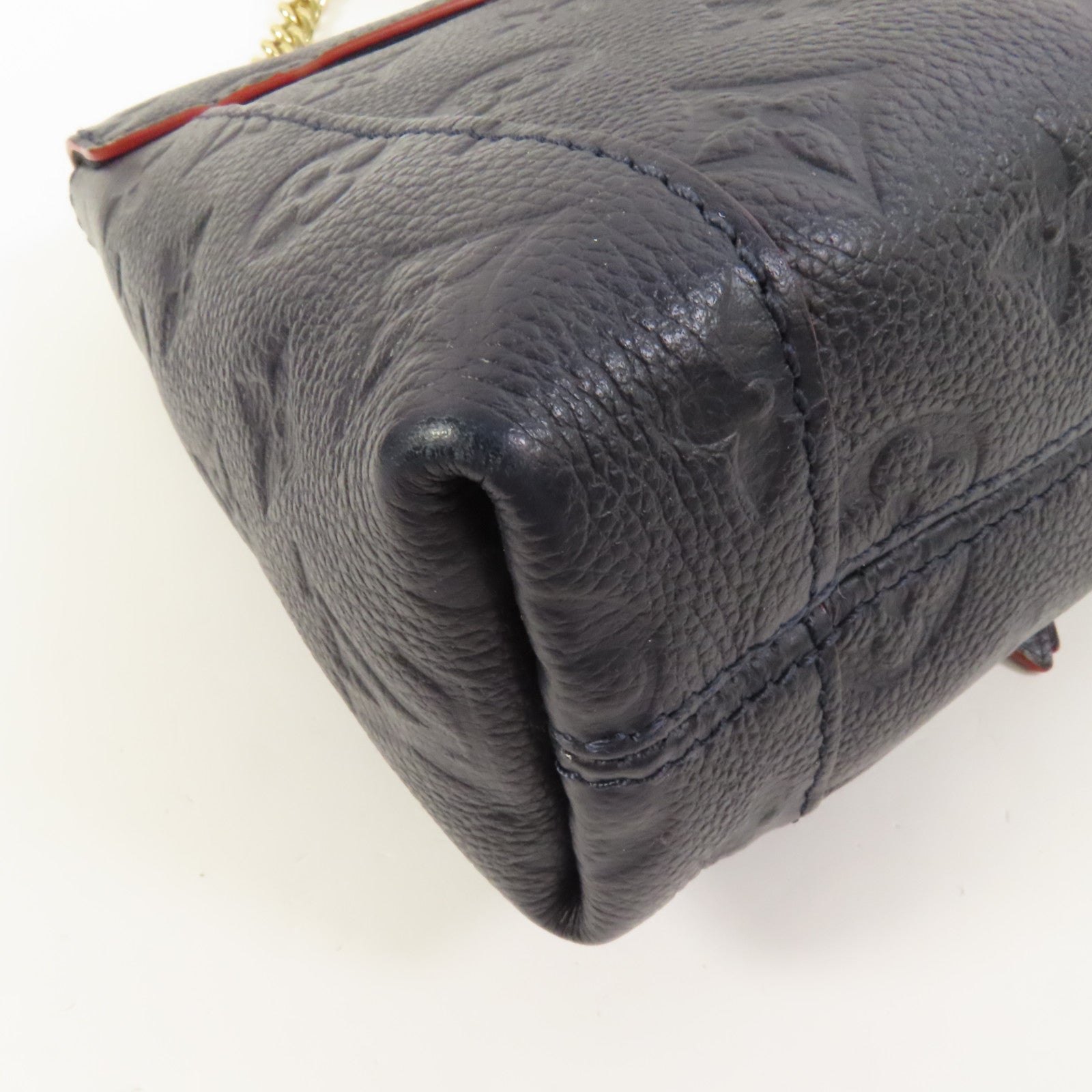 LOUIS VUITTON Monogram Empreinte Blanche BB金扣手挽肩背兩用袋