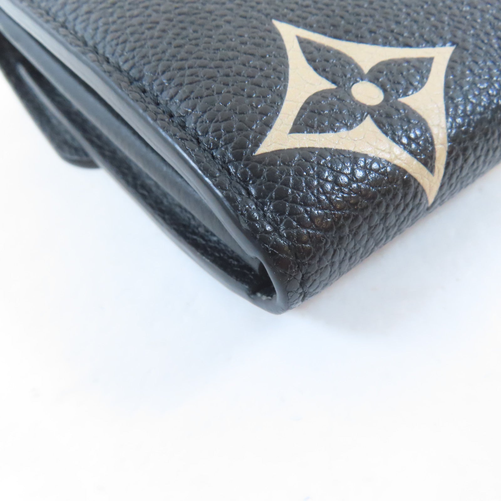 LOUIS VUITTON Monogram Empreinte Sarah Wallet金扣長錢包黑色