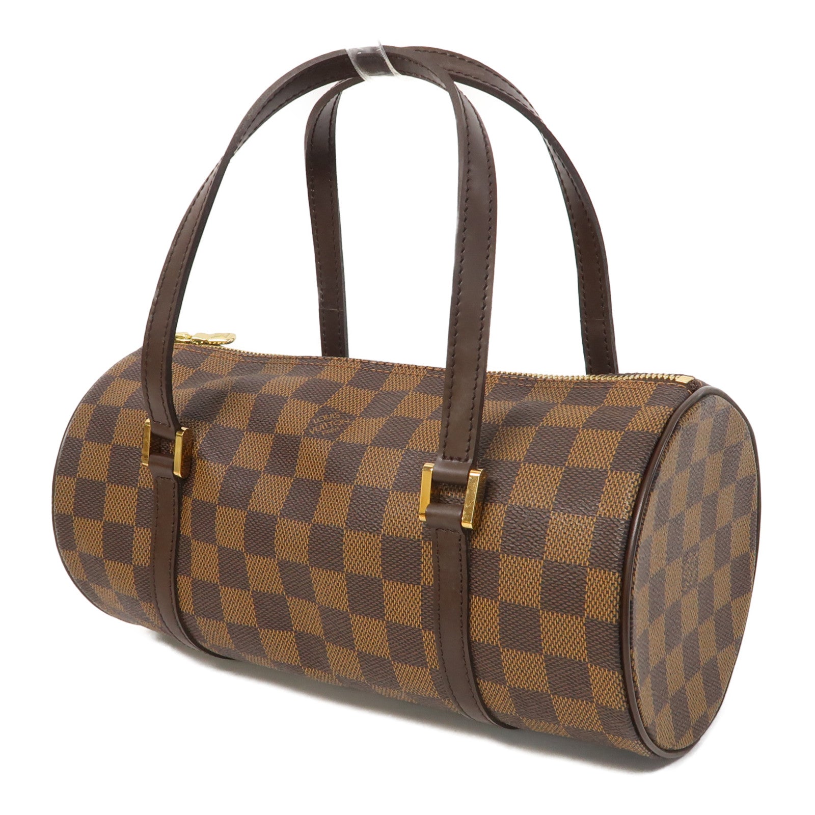 LOUIS VUITTON Damier Ebene Papillon PM金扣肩背袋啡色