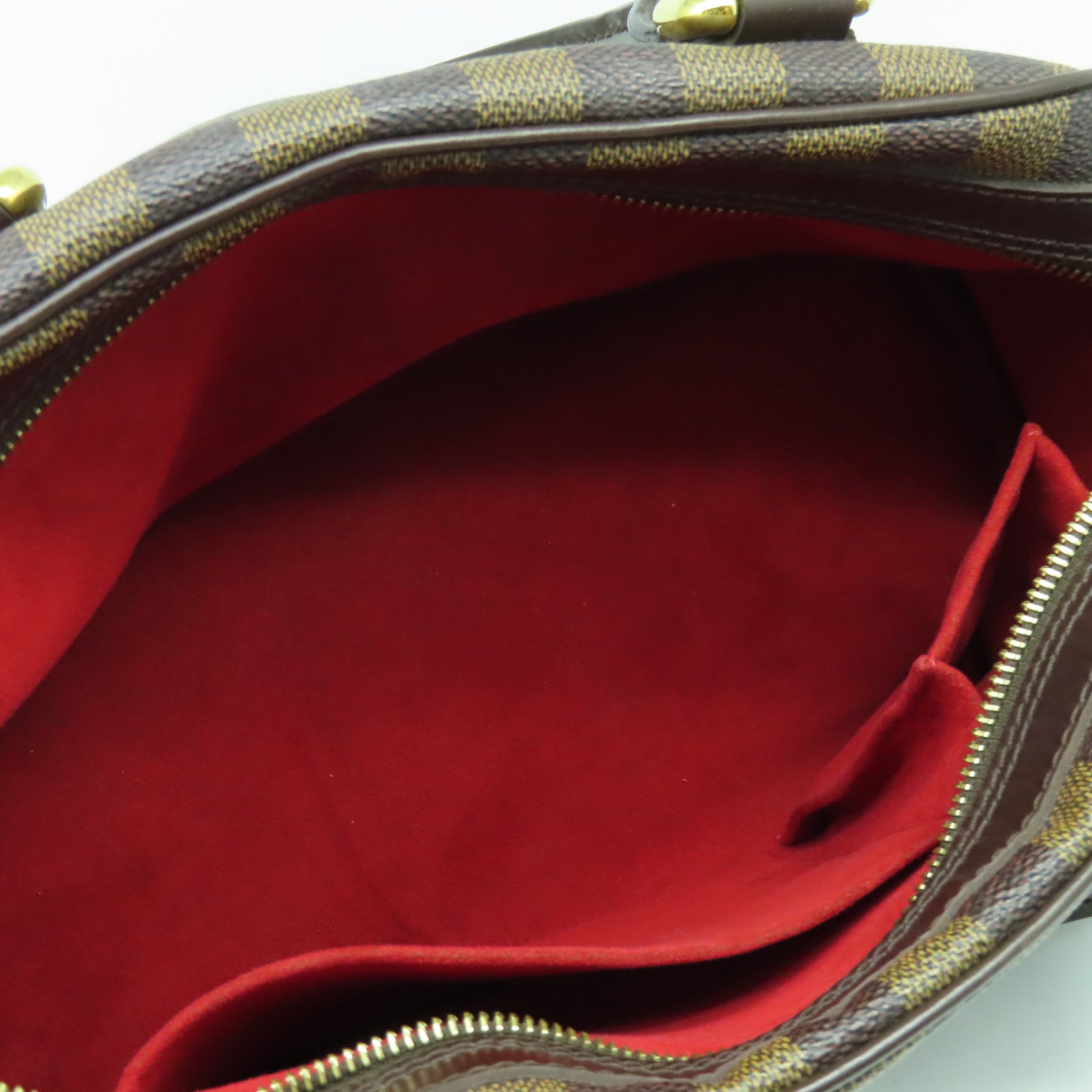 LOUIS VUITTON 【激減優惠】Damier Ebene Duomo金扣手挽袋啡色