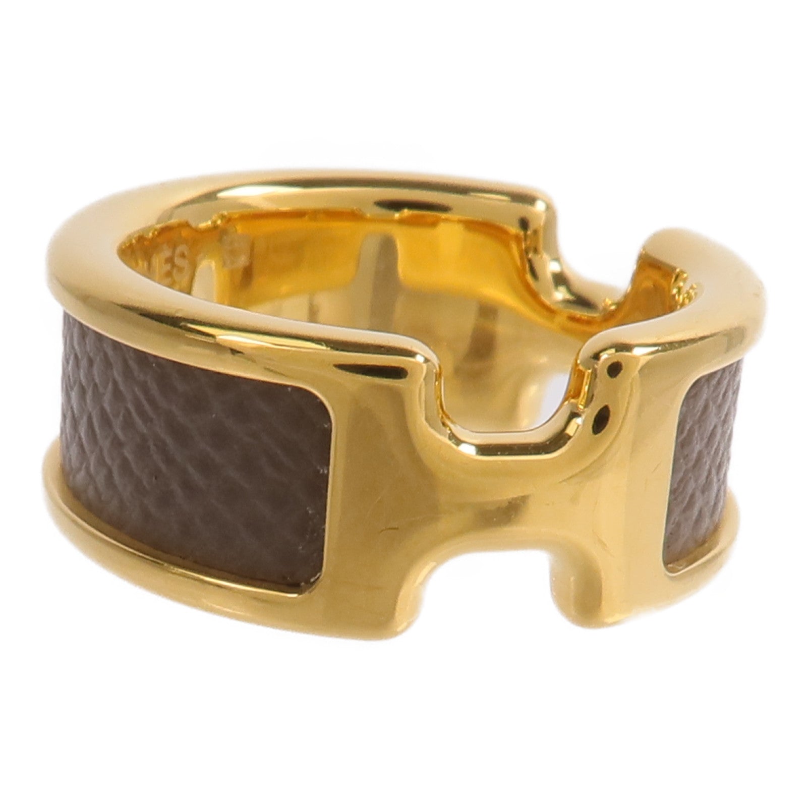 HERMES Metal/Madame皮革Olympe Ring SM戒指
