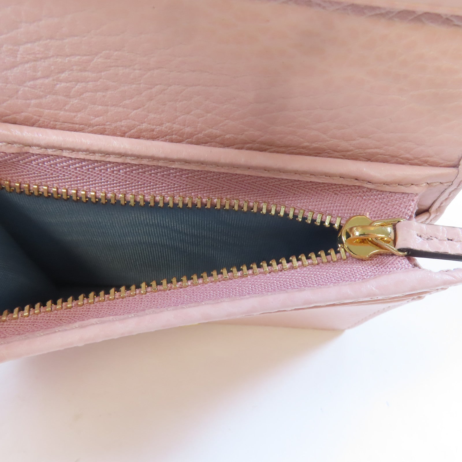 GUCCI 牛皮皮革Bifold Wallet金扣錢包灰色