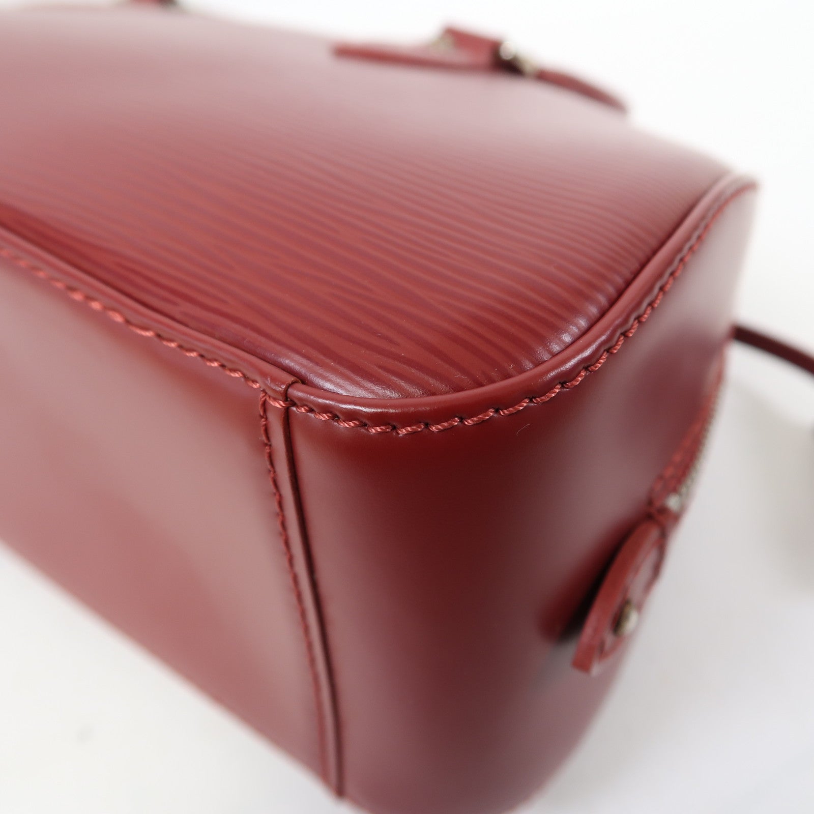LOUIS VUITTON Epi Jasmin銀扣手挽袋紅色