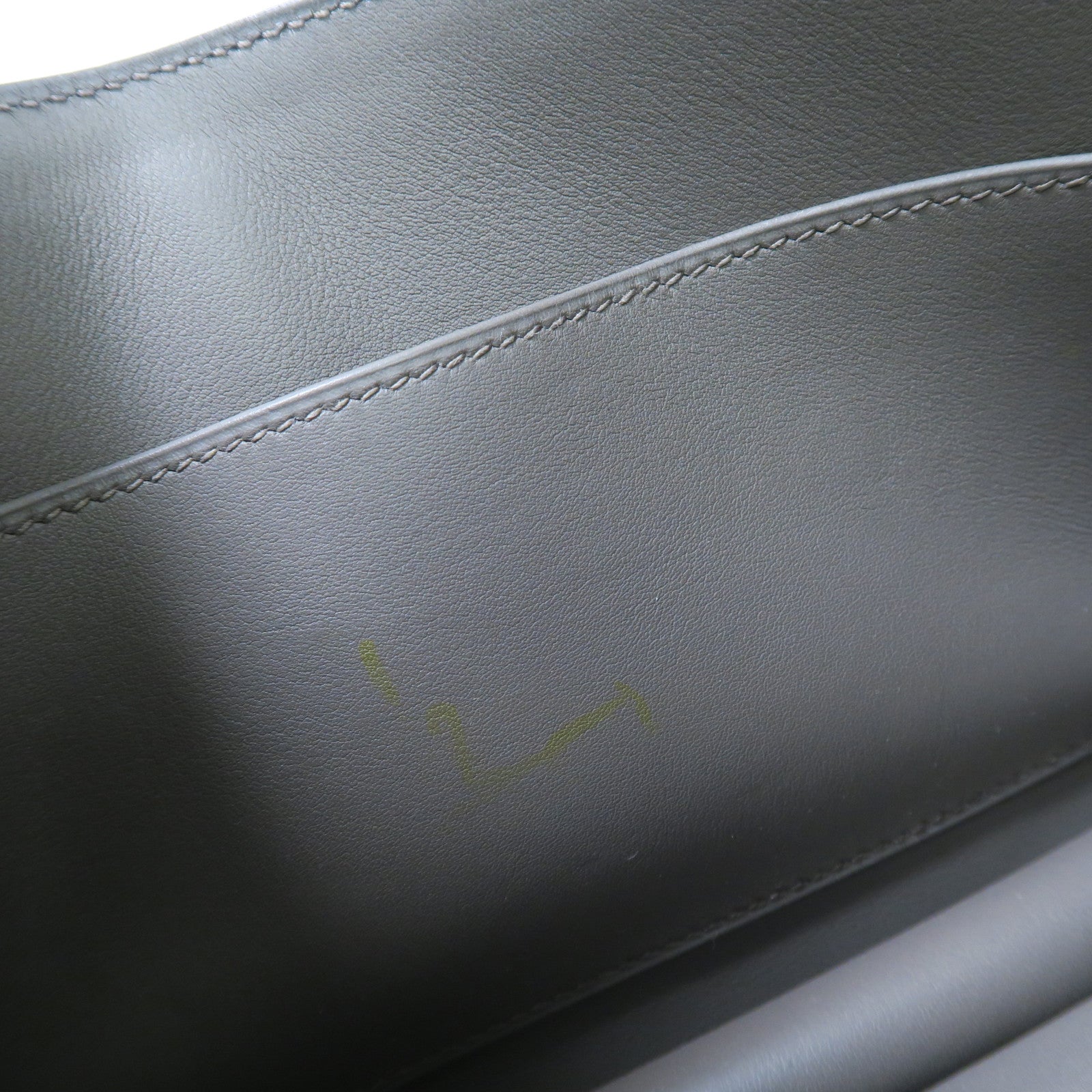 HERMES Swift皮革Constance 24金扣肩背袋Gris Etain錫器灰色