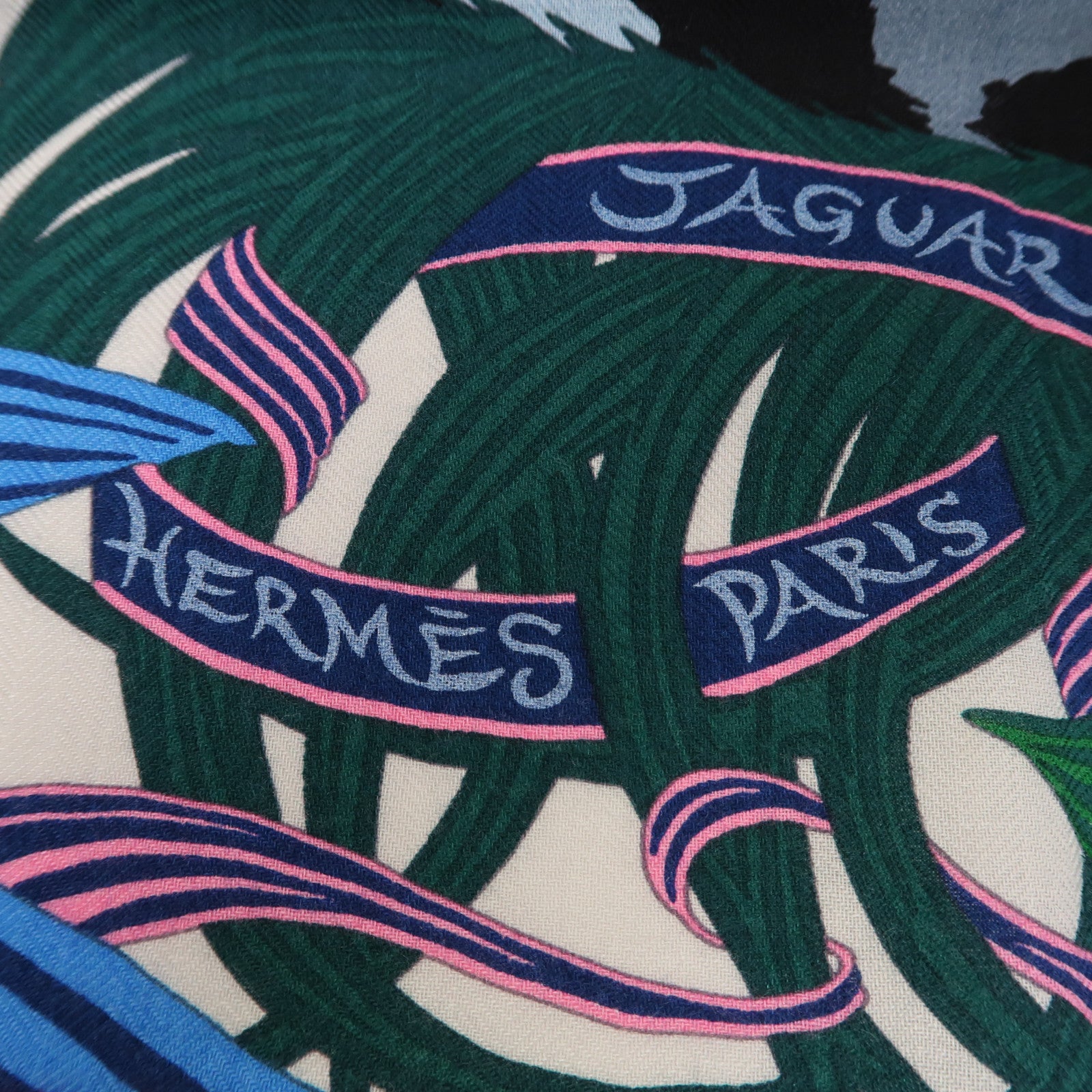 HERMES 羊絨/絲質Scarf圍巾藍色/綠色/粉紅色