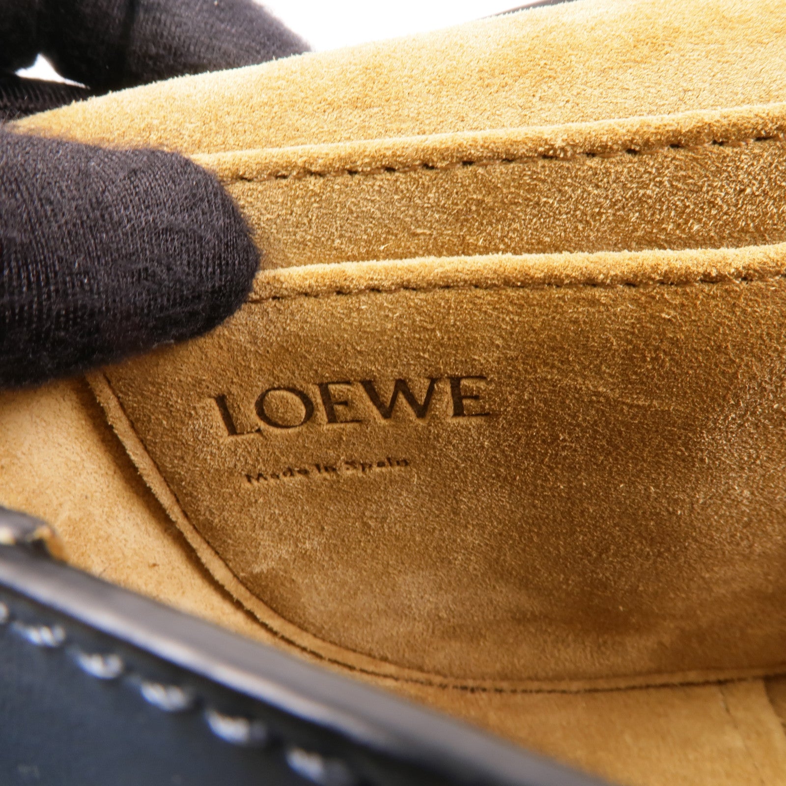 LOEWE 牛皮皮革Mini Gate金扣肩背袋
