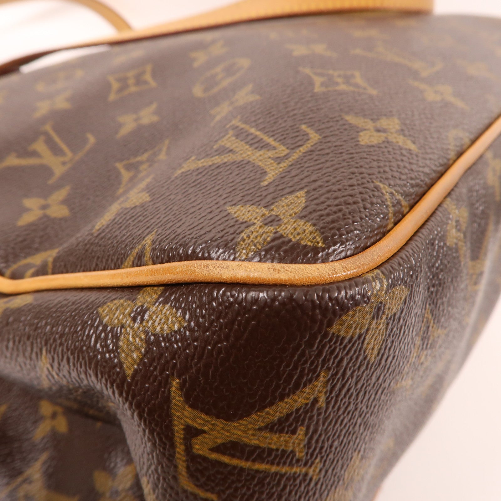 LOUIS VUITTON Monogram Batignolles金扣肩背袋棕色