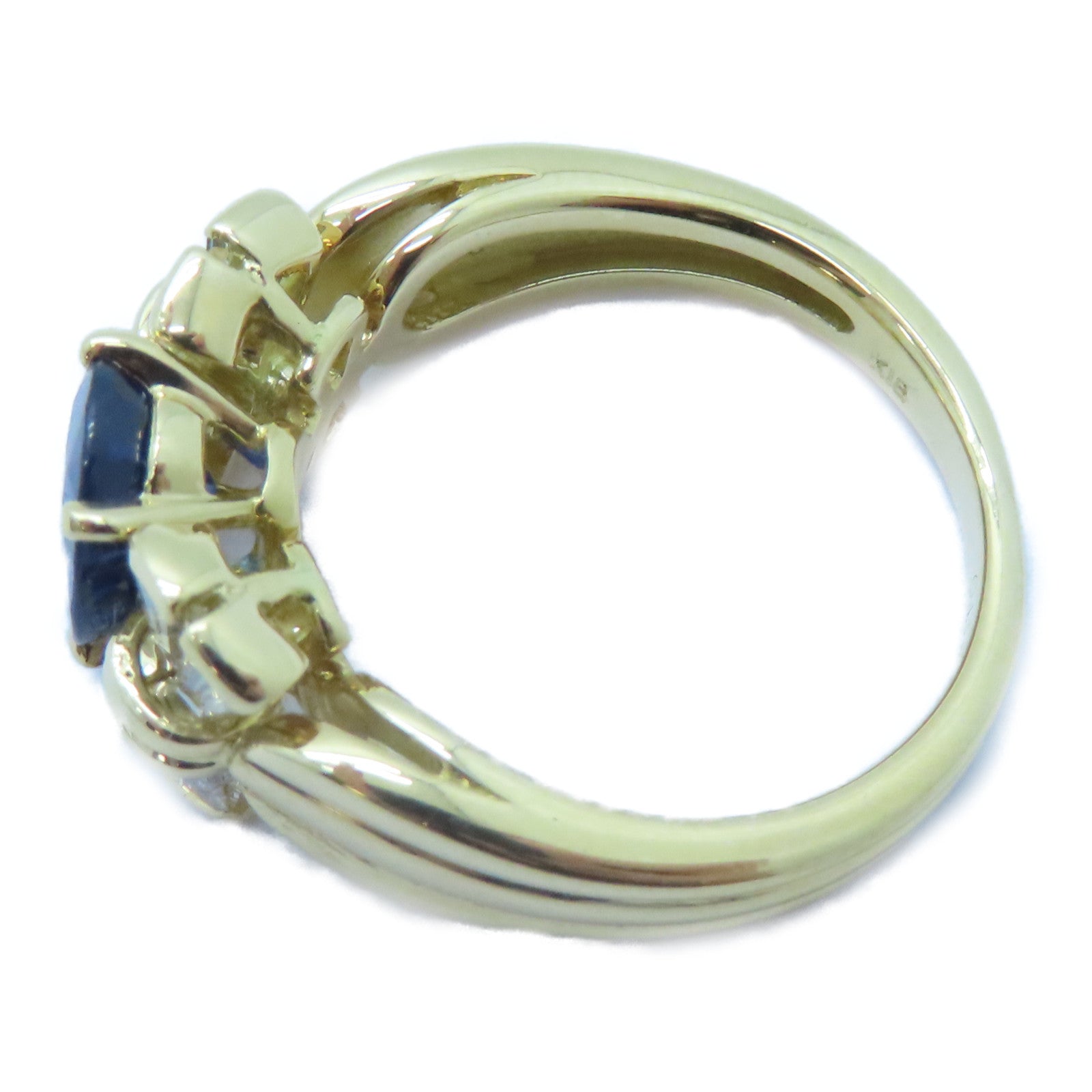 MORABITO 18K黃金Sapphire Ring藍寶石戒指US#5.5