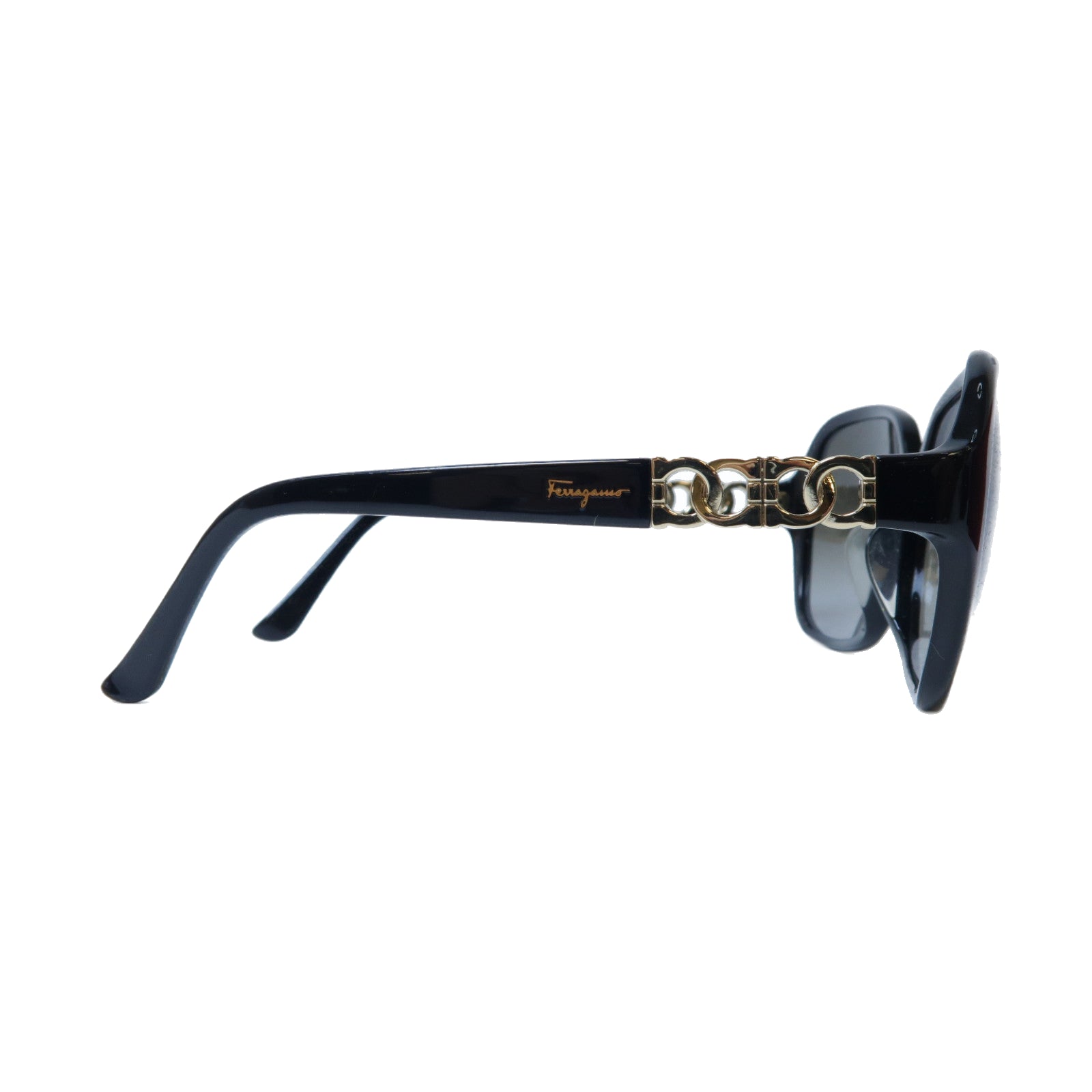 Salvatore Ferragamo 【激減優惠】PVC Sunglasses太陽眼鏡黑色/金色