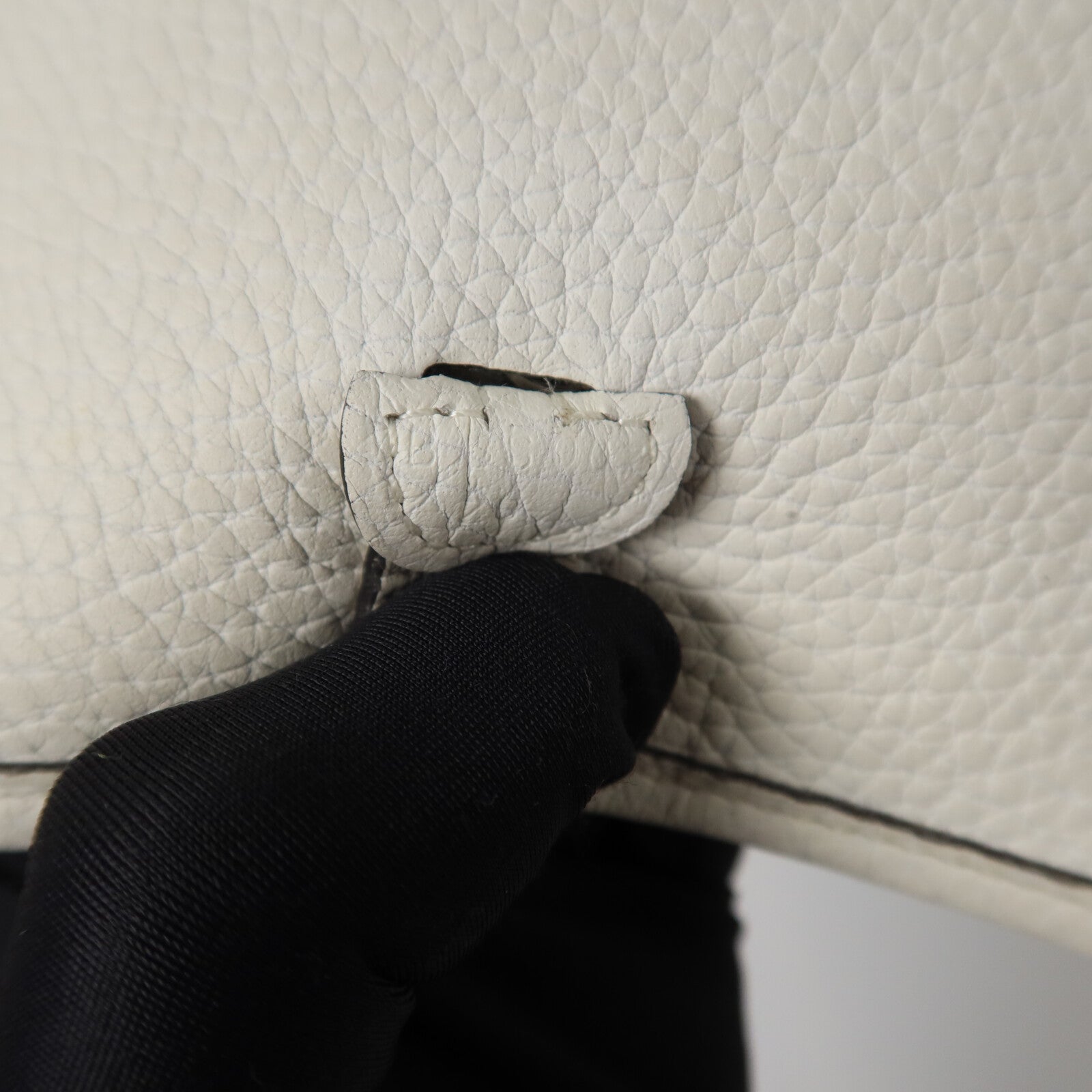 HERMES Clemence皮革Evelyne TPM肩背袋New White