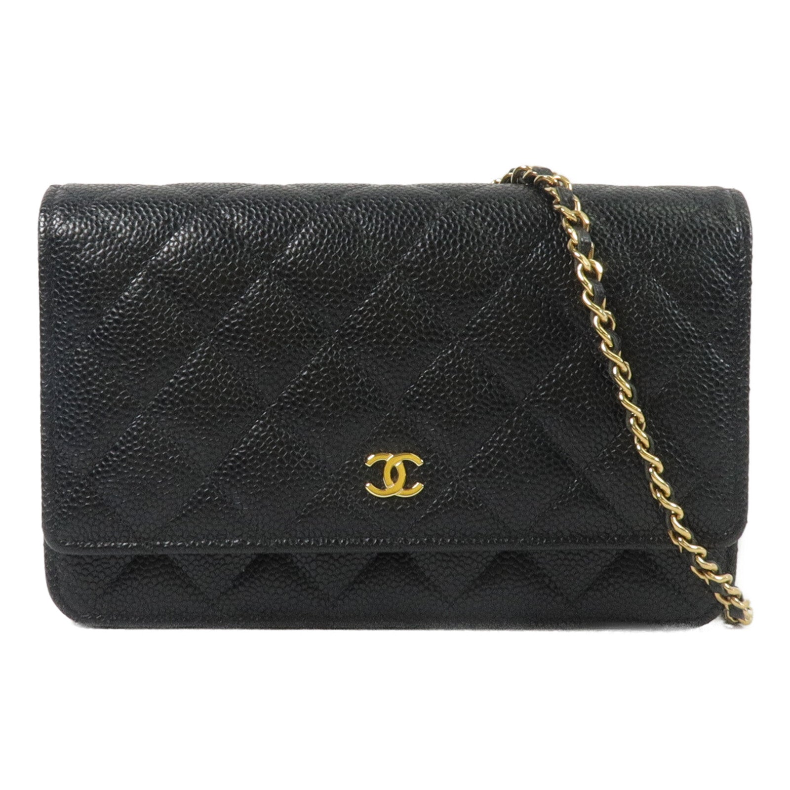 CHANEL 牛皮皮革WOC Wallet On Chain鏈帶肩背袋
