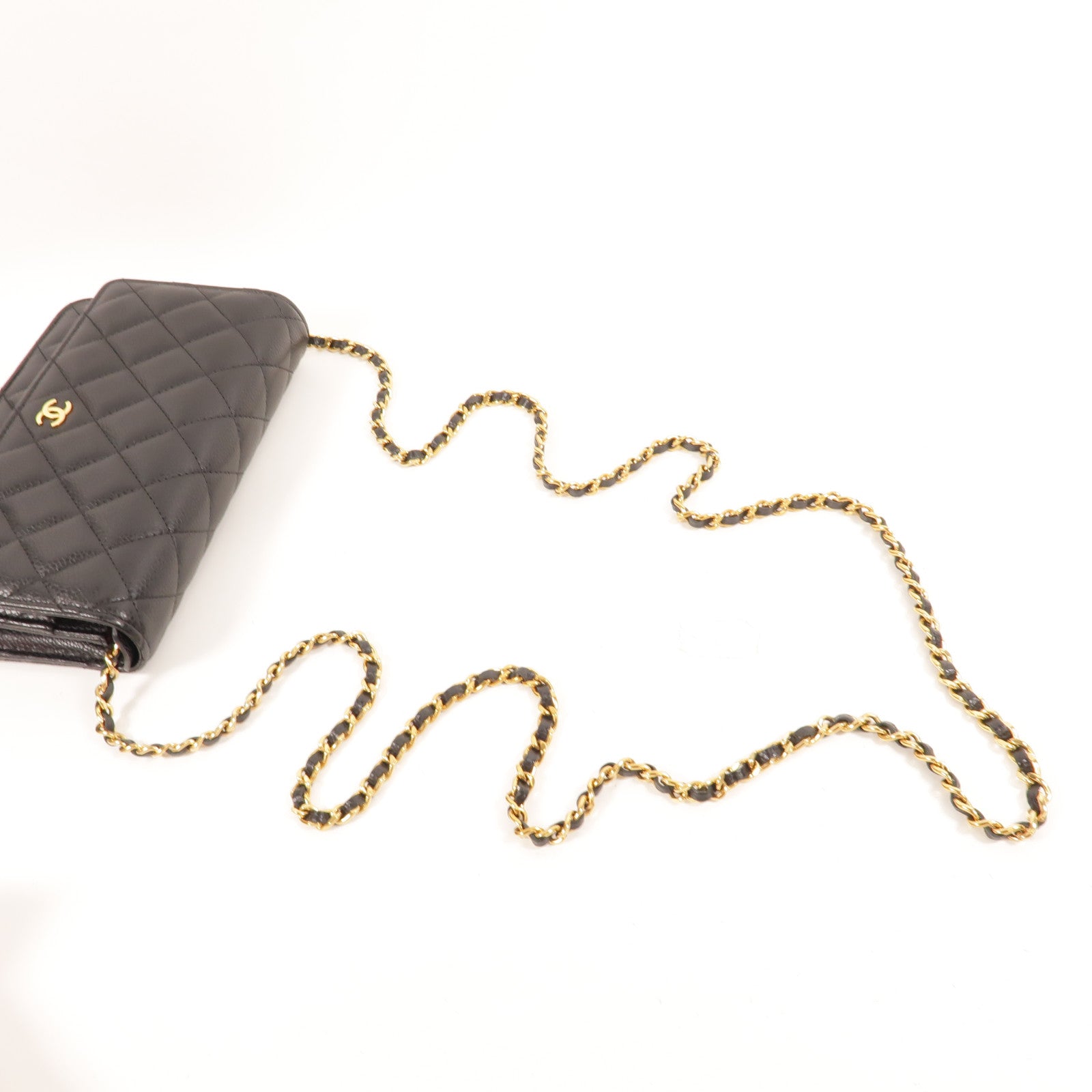 CHANEL 牛皮皮革WOC Wallet On Chain鏈帶肩背袋