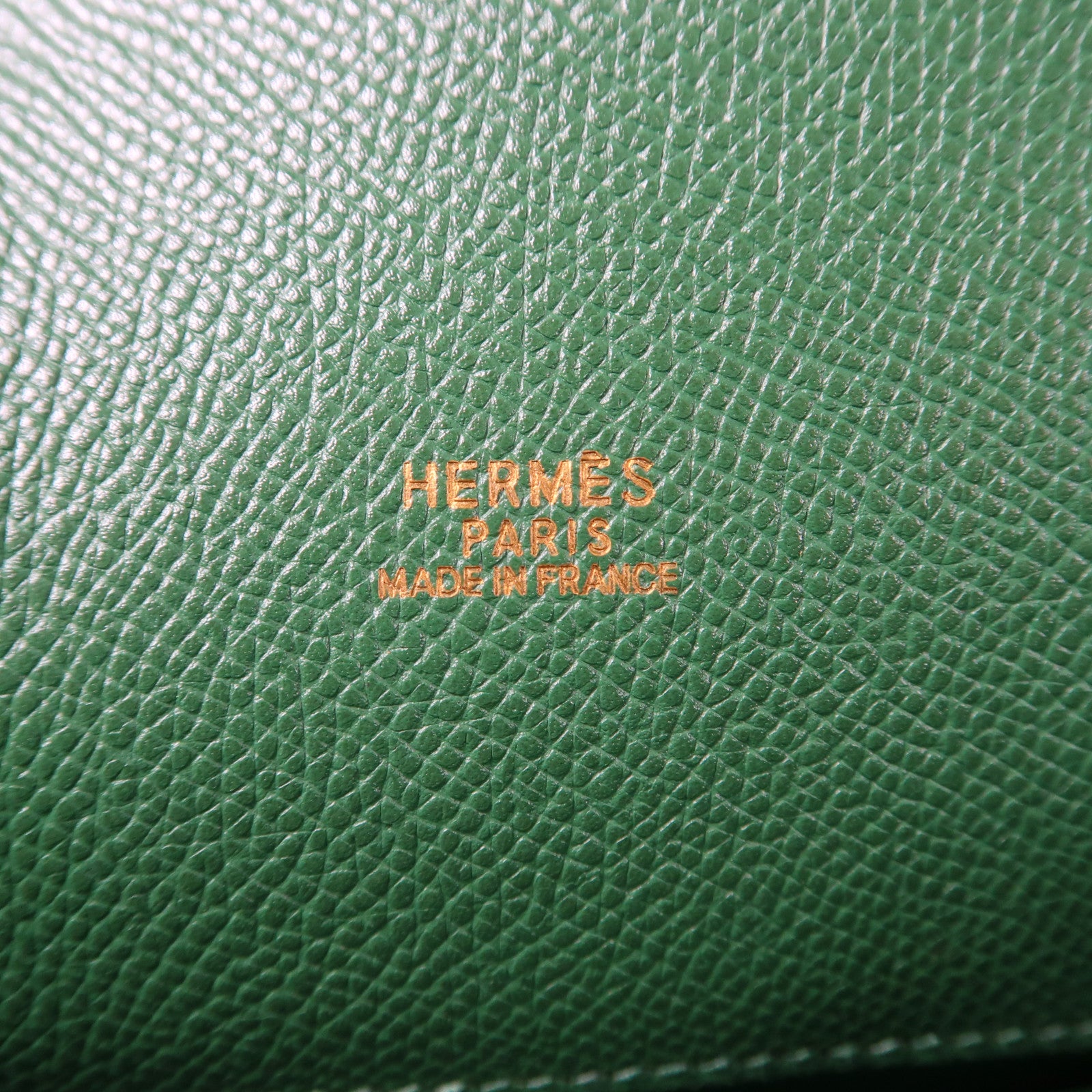 HERMES 【激減優惠】Epsom皮革Kelly Sports金扣肩背袋綠色