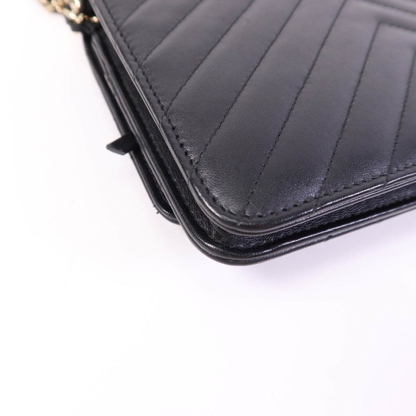 CHANEL 羊皮皮革Wallet On Chain金扣鏈帶肩背袋