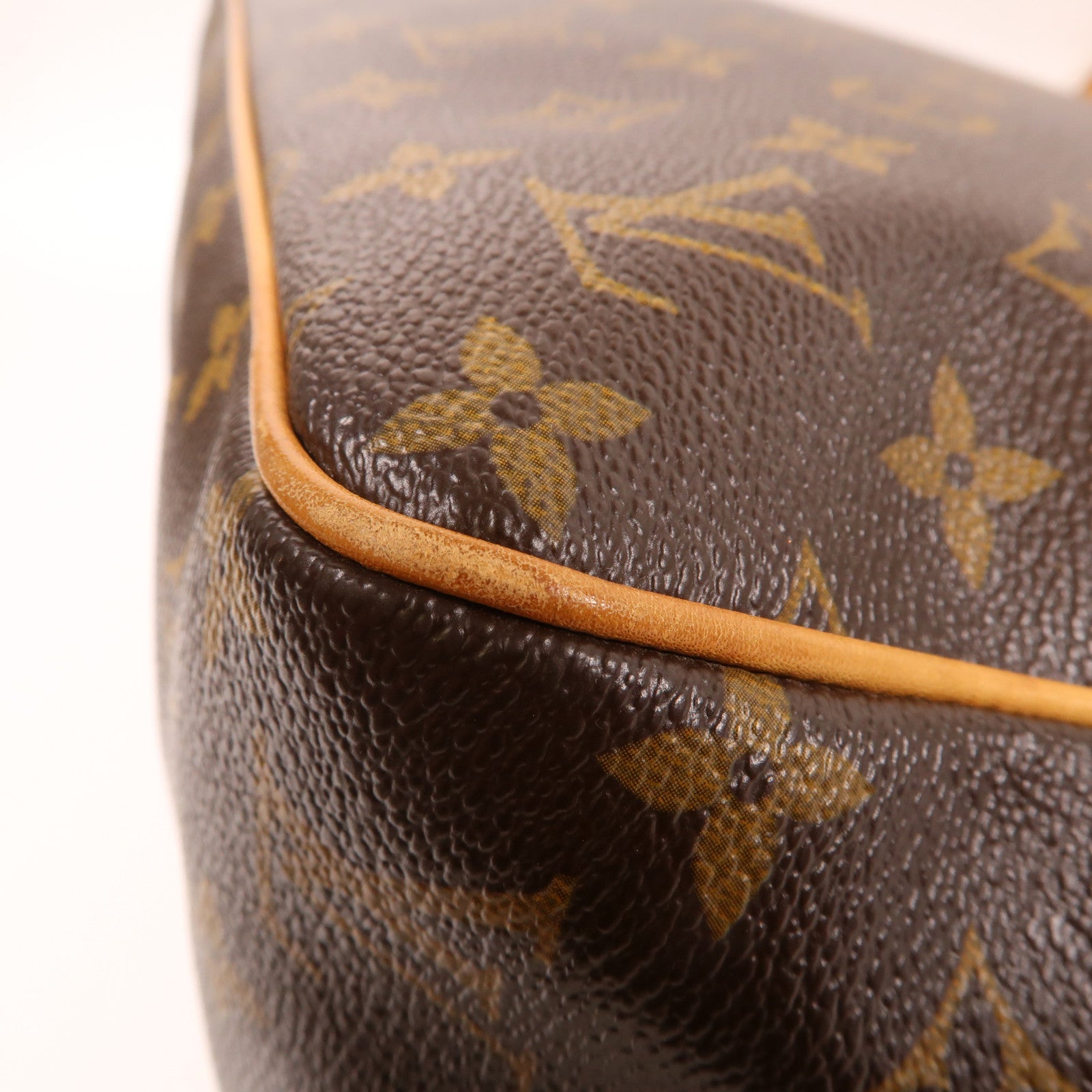 LOUIS VUITTON Monogram Batignolles金扣肩背袋棕色