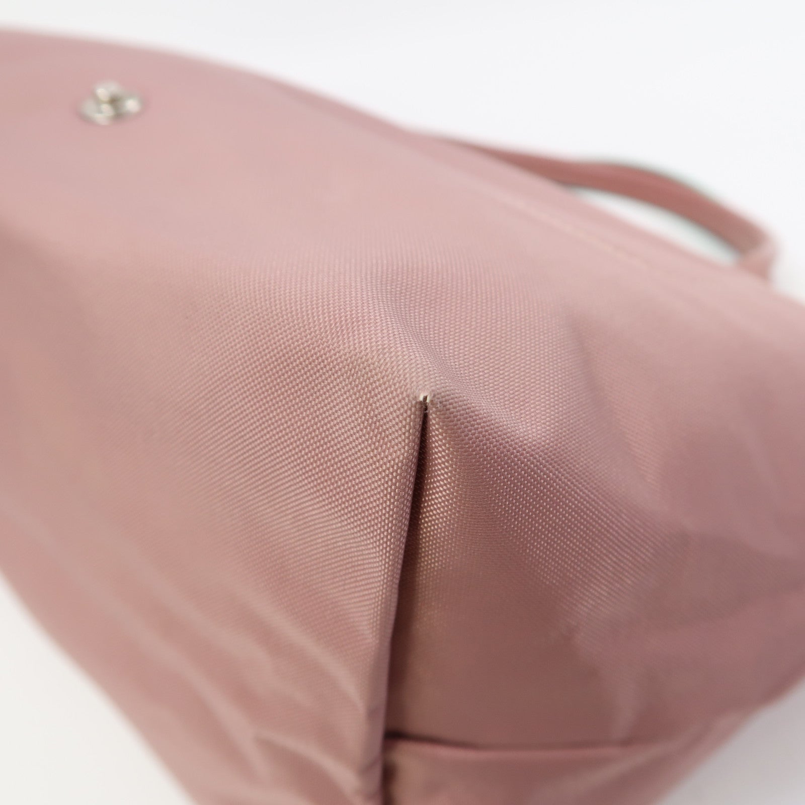 Longchamp 【激減優惠】尼龍Tote Bag銀扣手挽袋粉紅色
