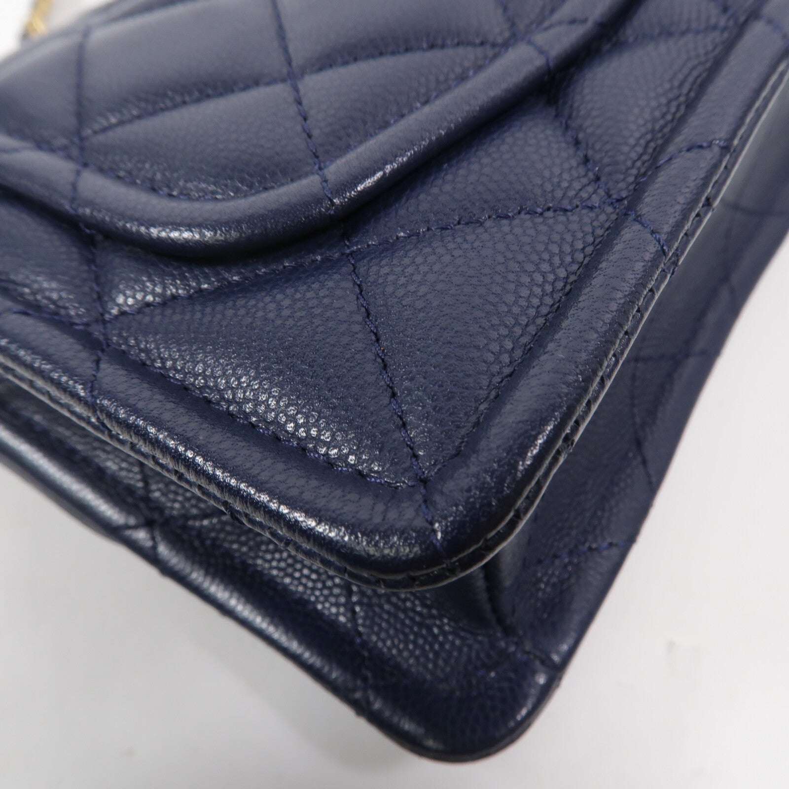 CHANEL 牛皮皮革Chain shoulder鏈帶肩背袋
