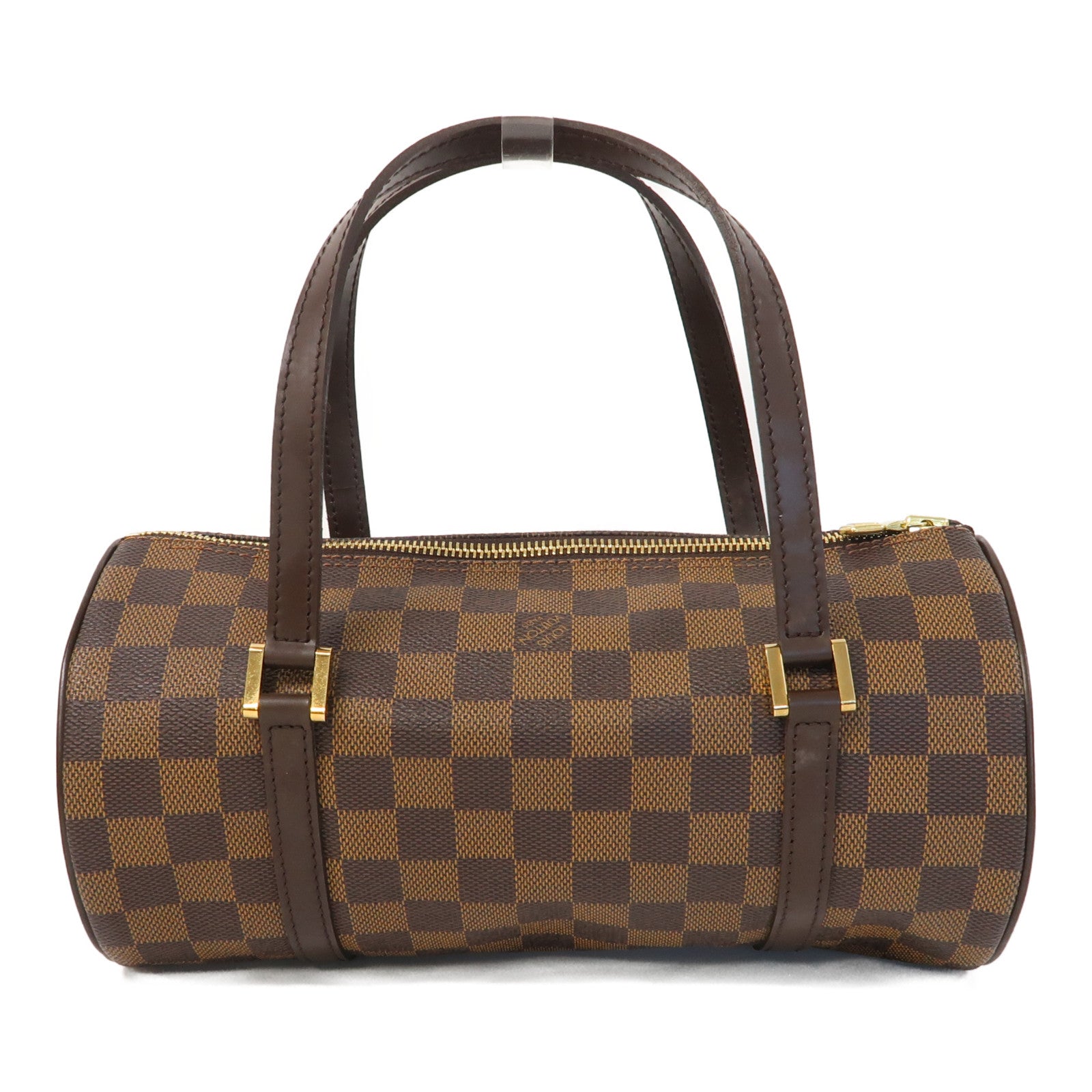 LOUIS VUITTON Damier Ebene Papillon PM金扣肩背袋啡色