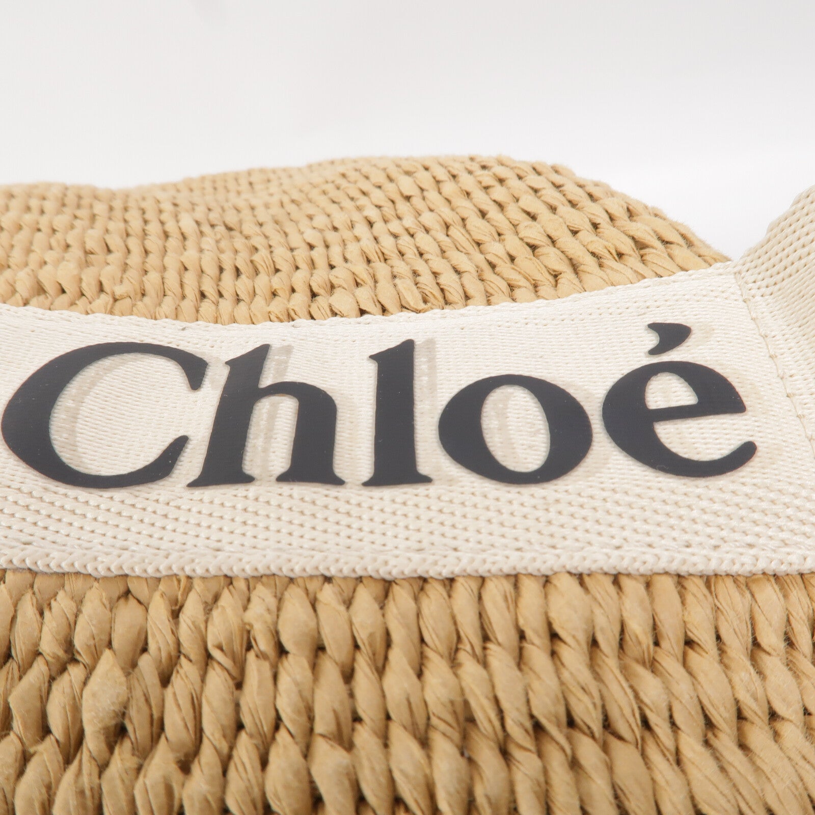 Chloe Raffia Woody Large肩背袋