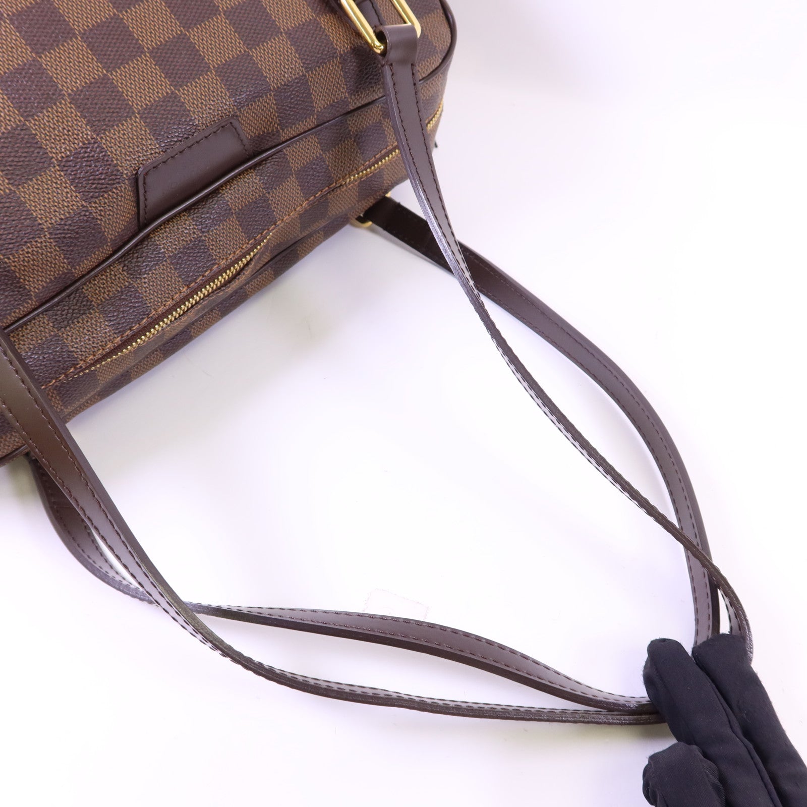 LOUIS VUITTON Damier Ebene Rivington PM金扣肩背袋