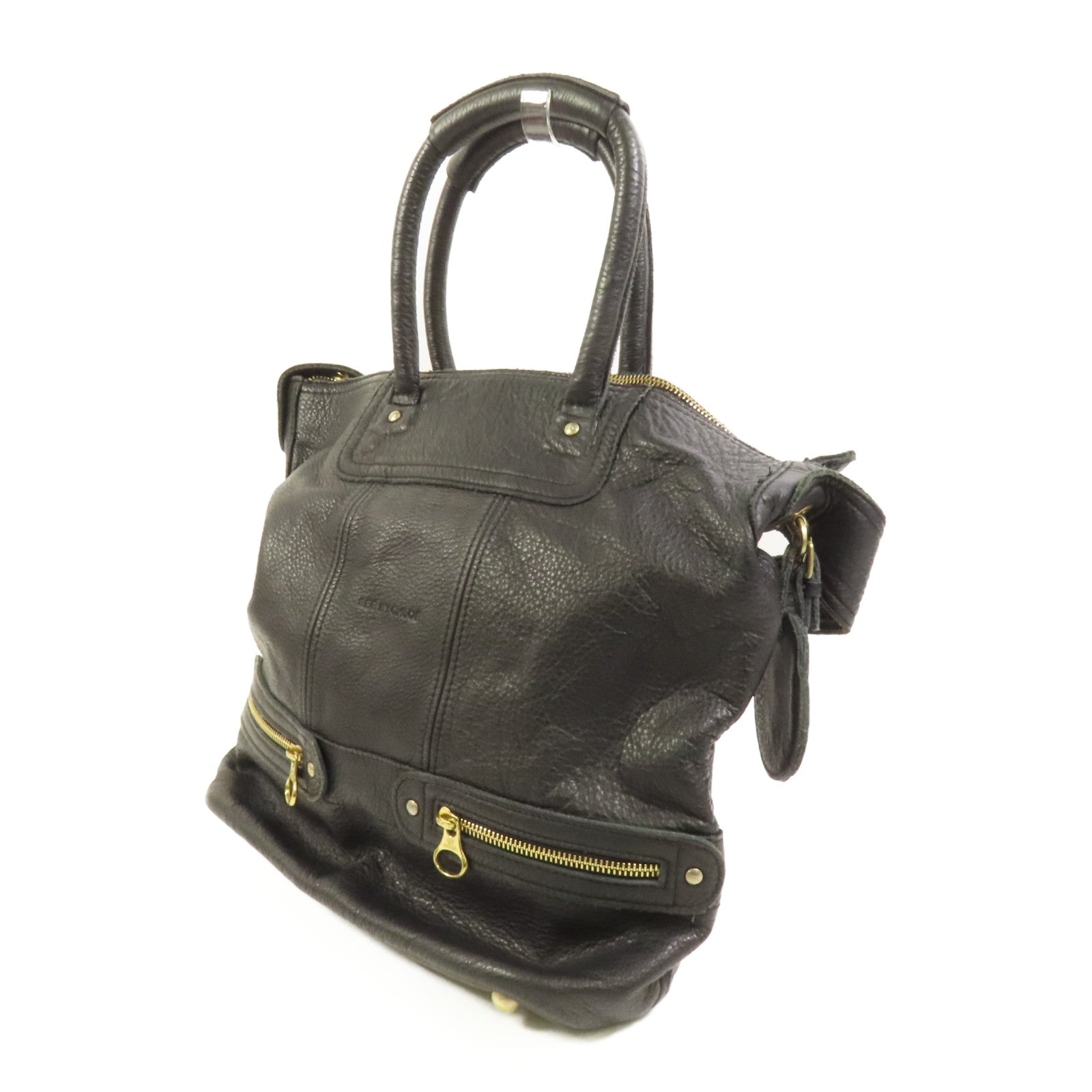 SEE BY CHLOE 牛皮皮革2 Way Shoulder金扣手挽肩背兩用袋