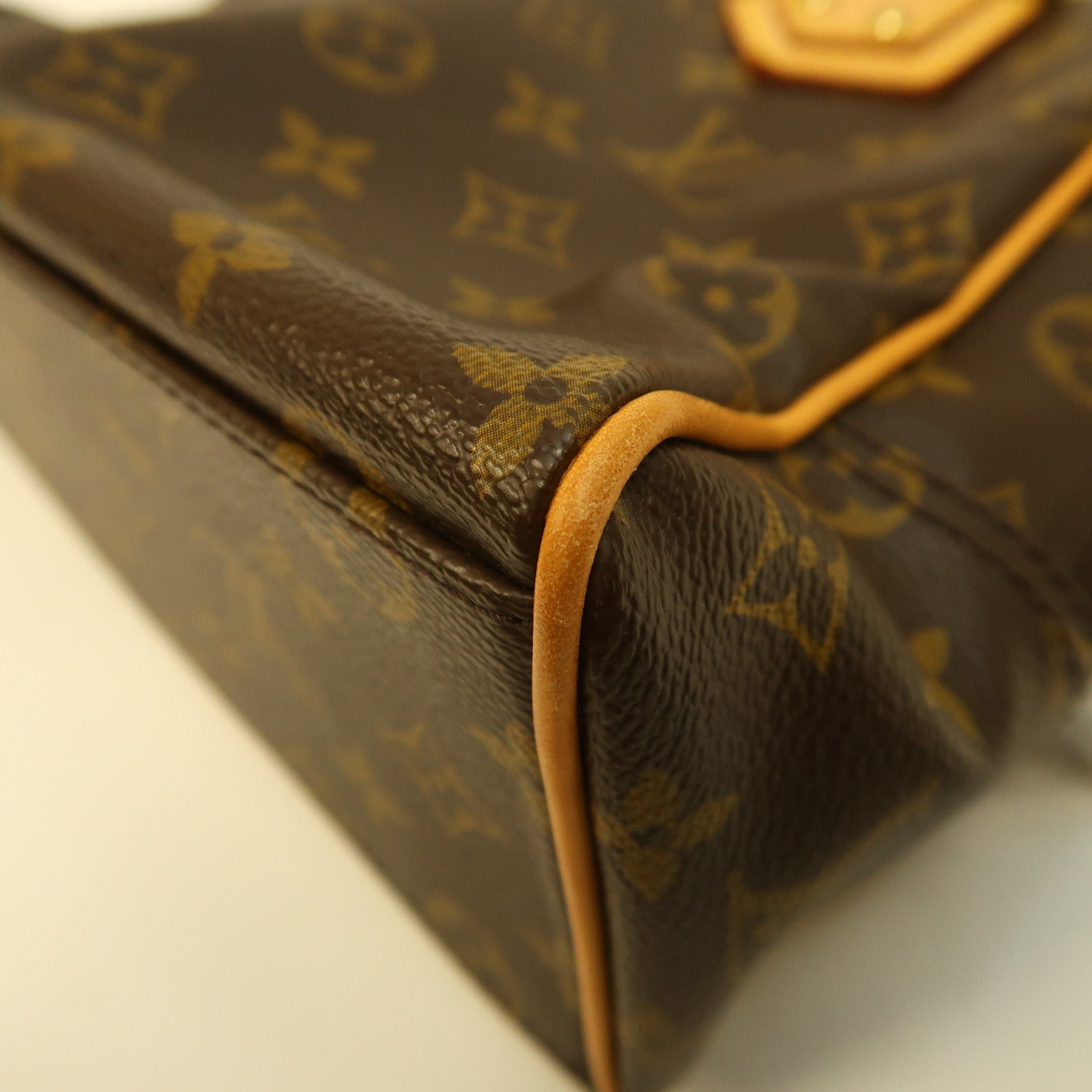 LOUIS VUITTON Monogram Manhattan PM金扣手挽袋啡色
