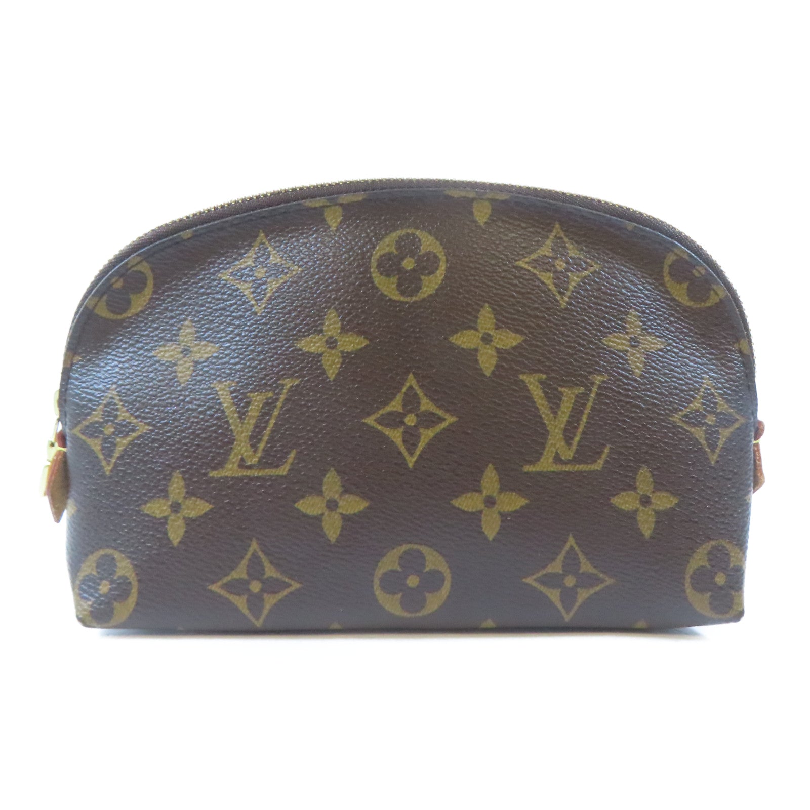LOUIS VUITTON Monogram Cosmetic Pouch金扣小袋啡色