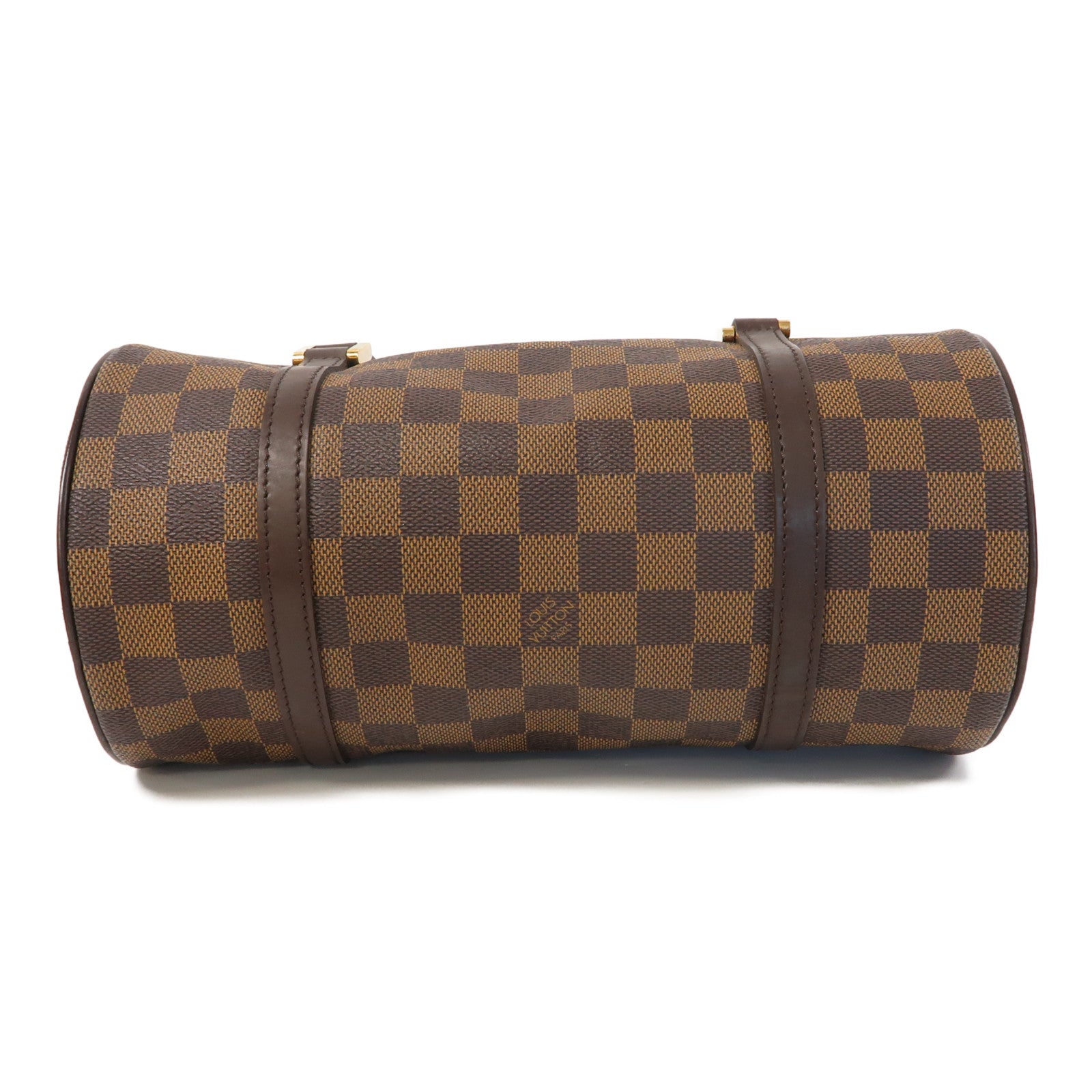 LOUIS VUITTON Damier Ebene Papillon PM金扣肩背袋啡色