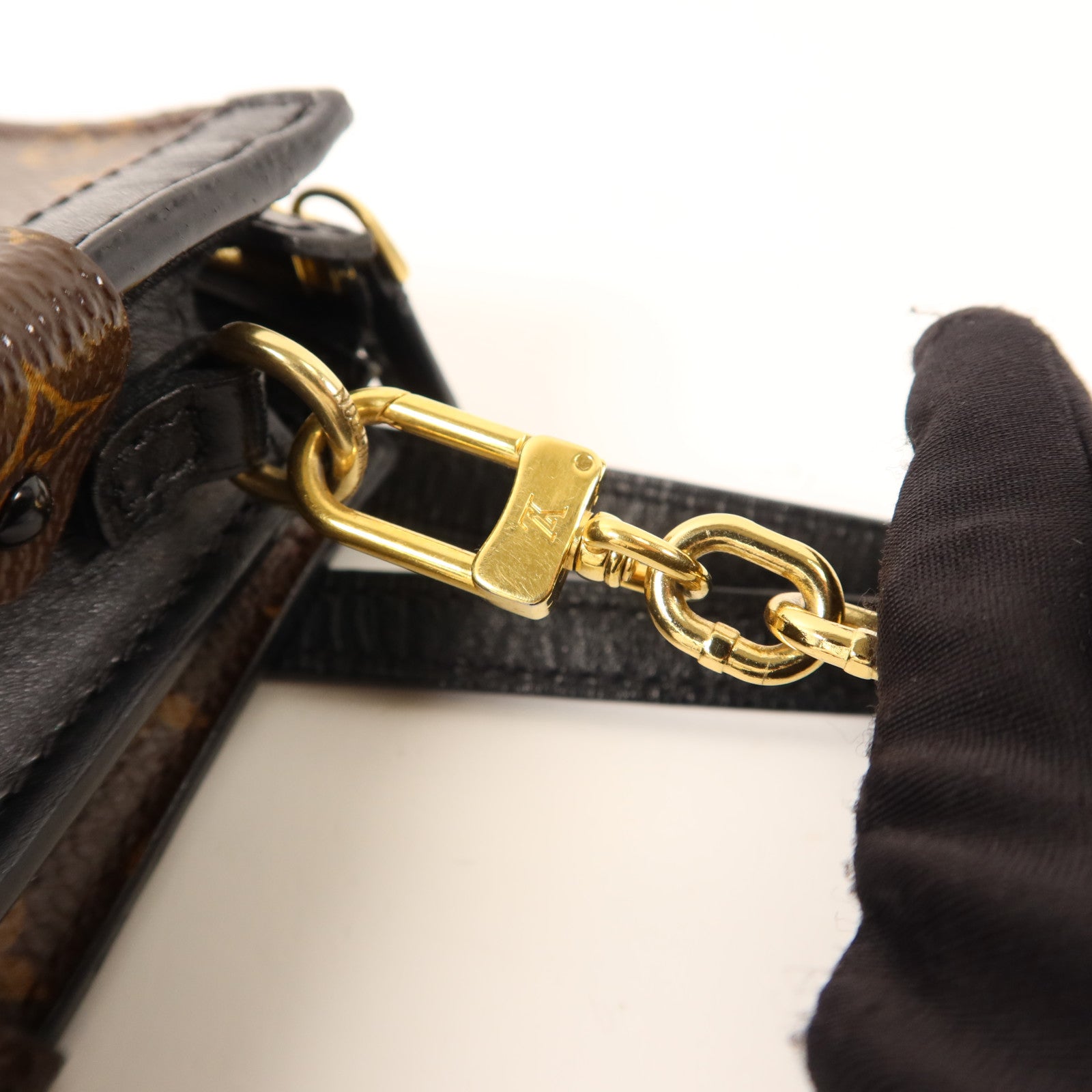 LOUIS VUITTON 【激減優惠】Monogram Reverse Trunk Clutch金扣肩背袋
