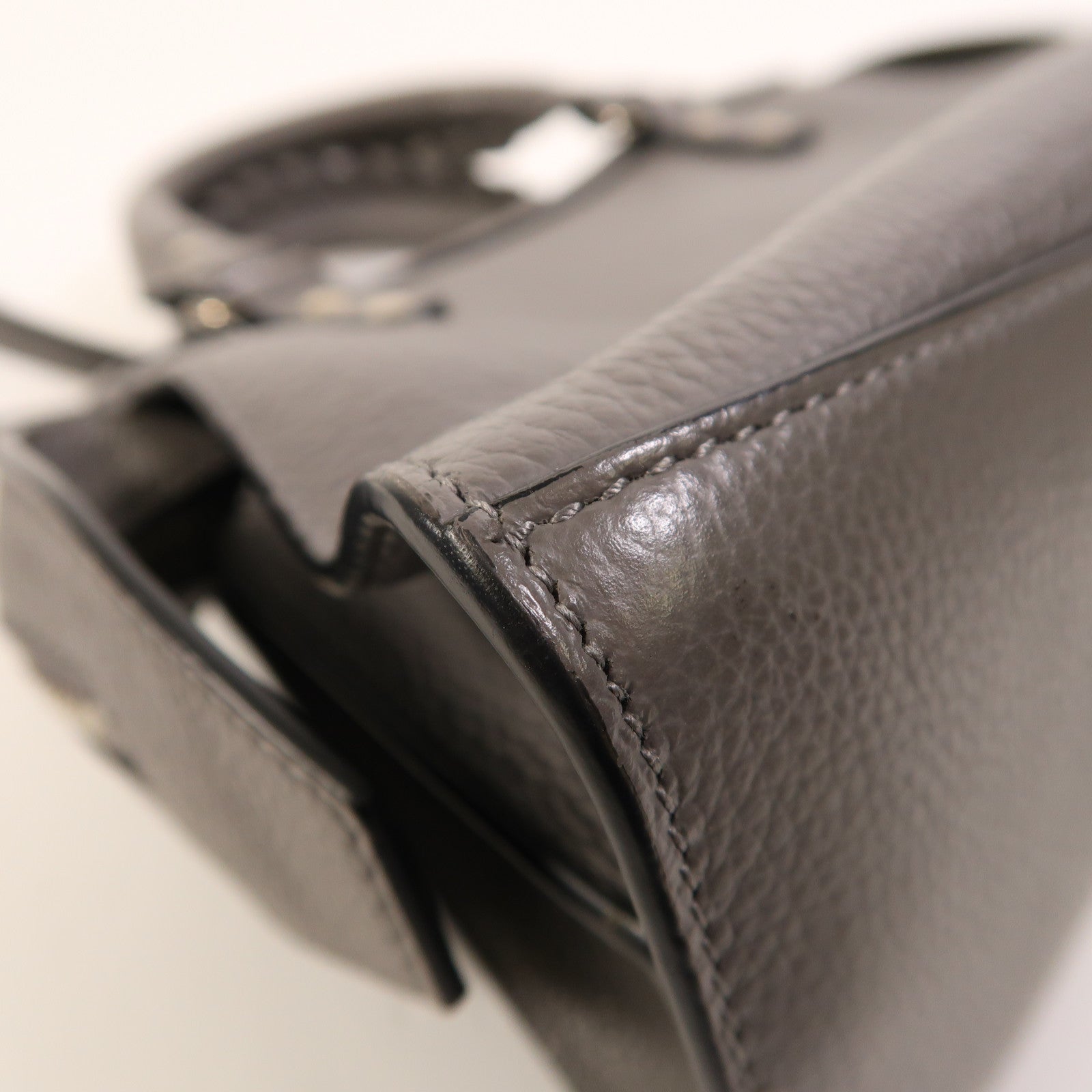 BALENCIAGA 牛皮皮革Neo Classic City Mini銀扣手挽肩背兩用袋