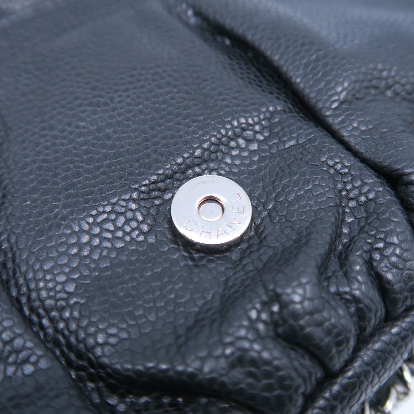 CHANEL 【激減優惠】牛皮皮革Chain Shoulder Bag銀扣鏈帶肩背袋黑色