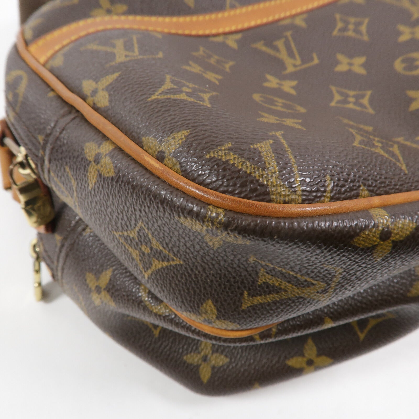 LOUIS VUITTON Monogram Reporter PM金扣肩背袋