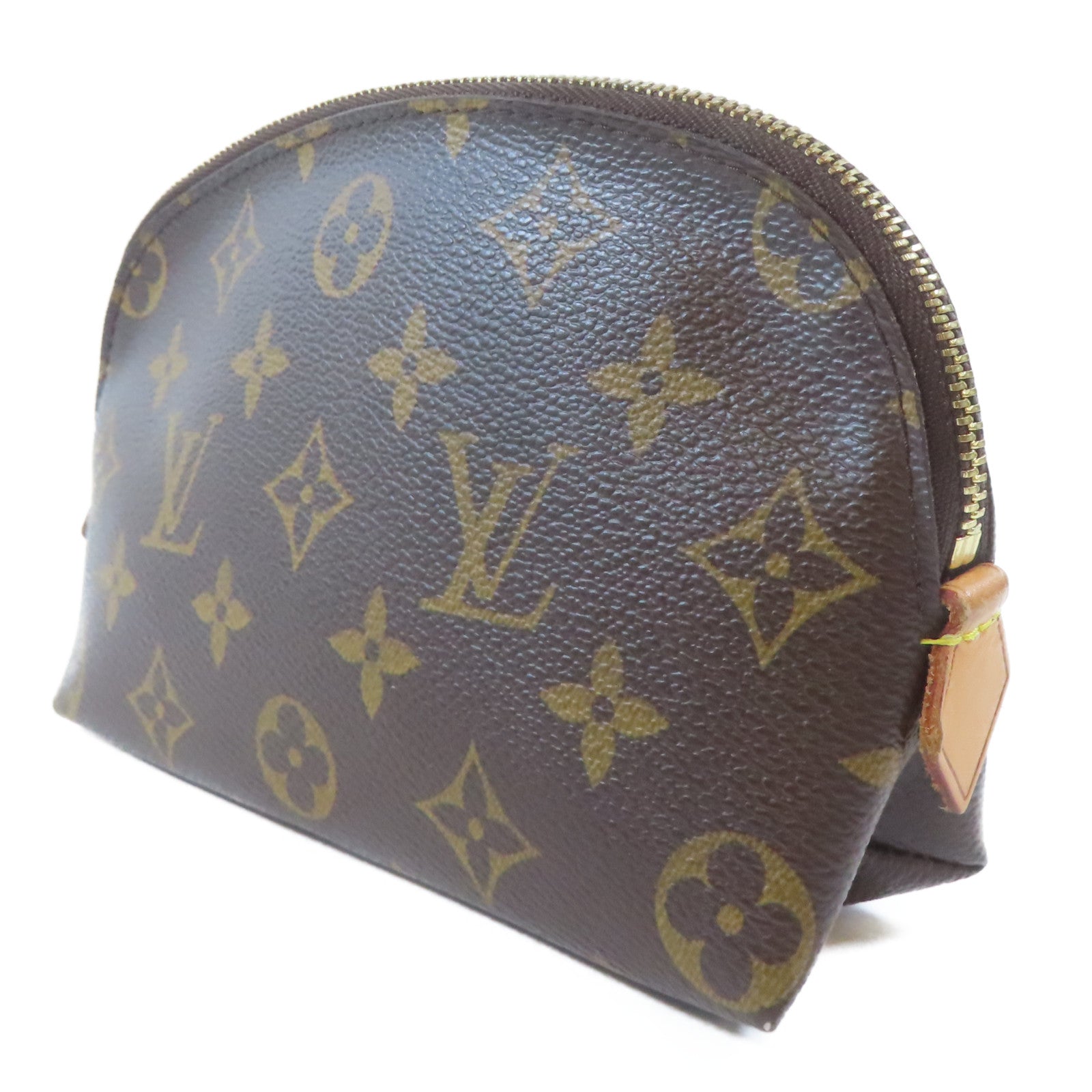 LOUIS VUITTON Monogram Cosmetic Pouch金扣小袋啡色