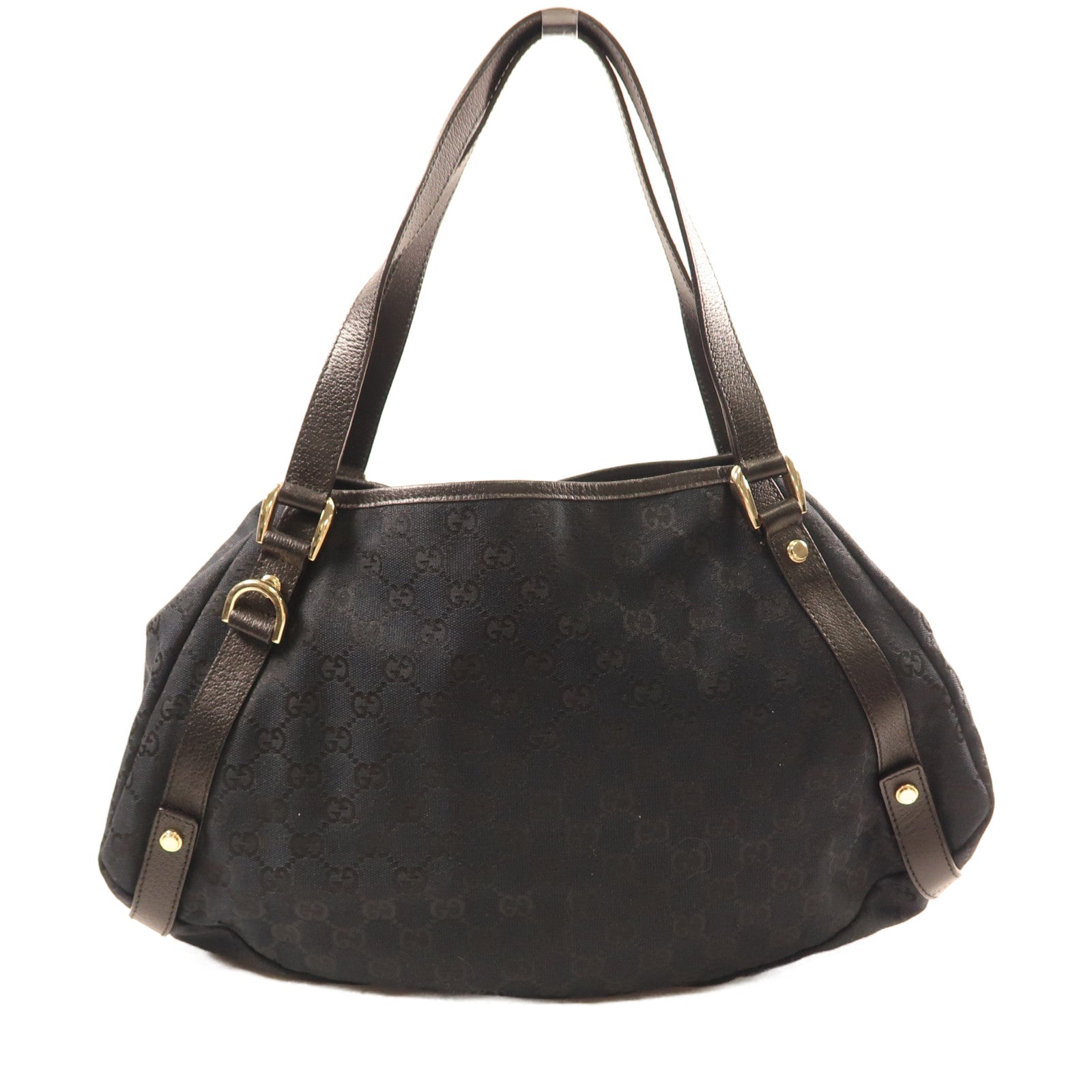 GUCCI 帆布Shoulder Bag金扣肩背袋黑色