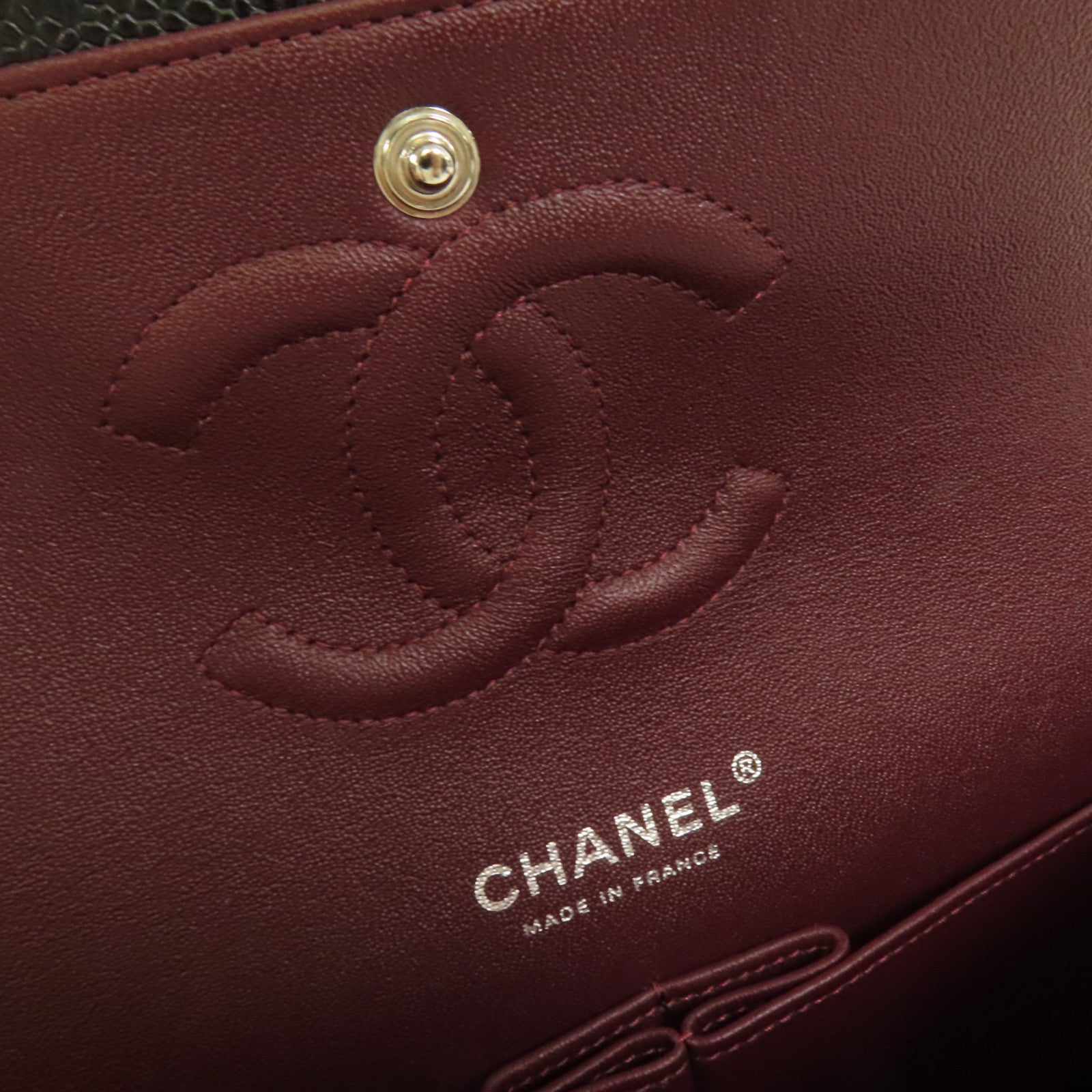 CHANEL 牛皮皮革Classic 25銀扣鏈帶肩背袋