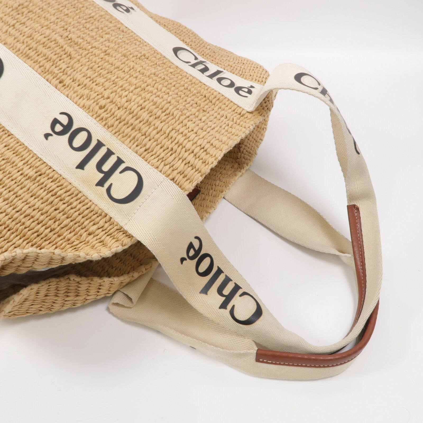 Chloe Raffia Woody Large肩背袋