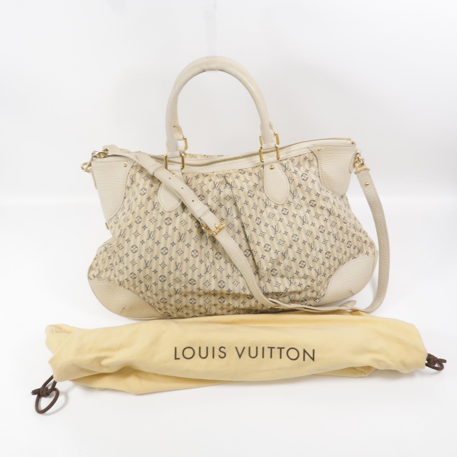 LOUIS VUITTON Monogram Mini Lin Marina GM手挽肩背兩用袋