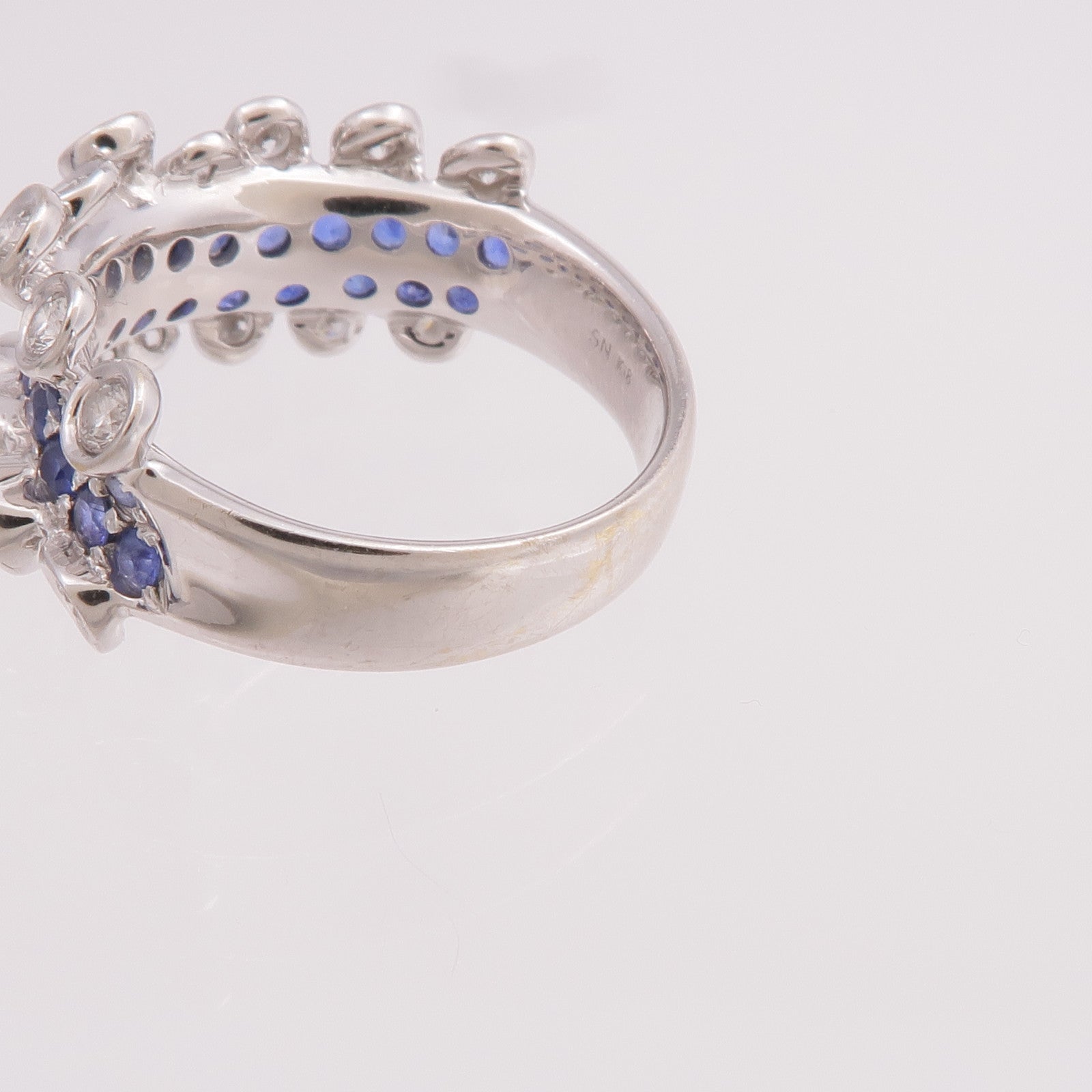 JEWELRY 【激減優惠】18K白金Diamond Sapphire Ring鑽石/藍寶石戒指US#6.25