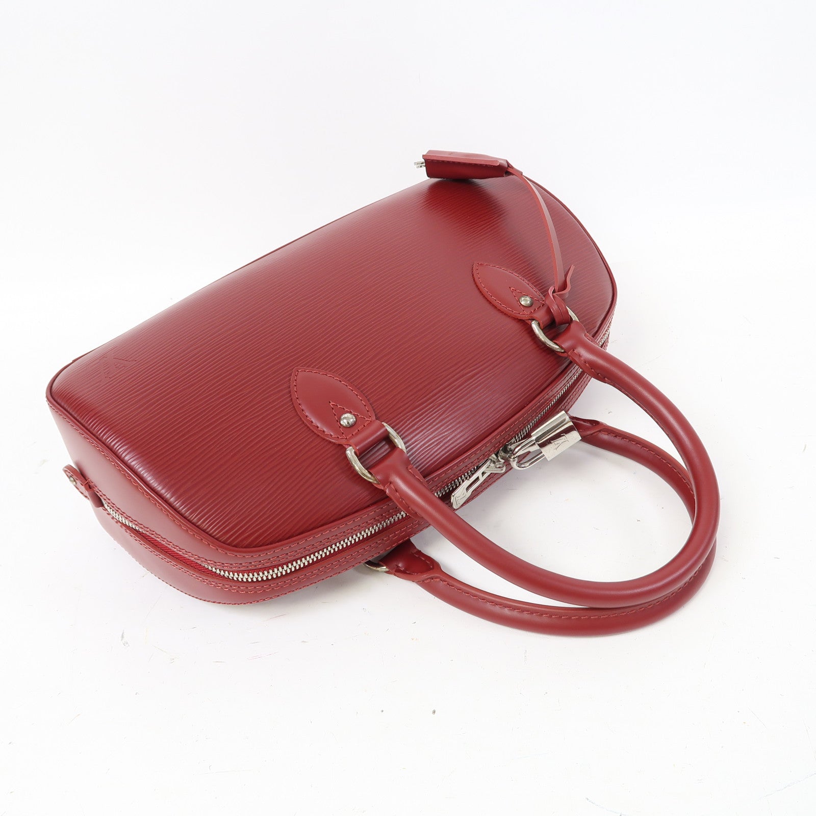 LOUIS VUITTON Epi Jasmin銀扣手挽袋紅色
