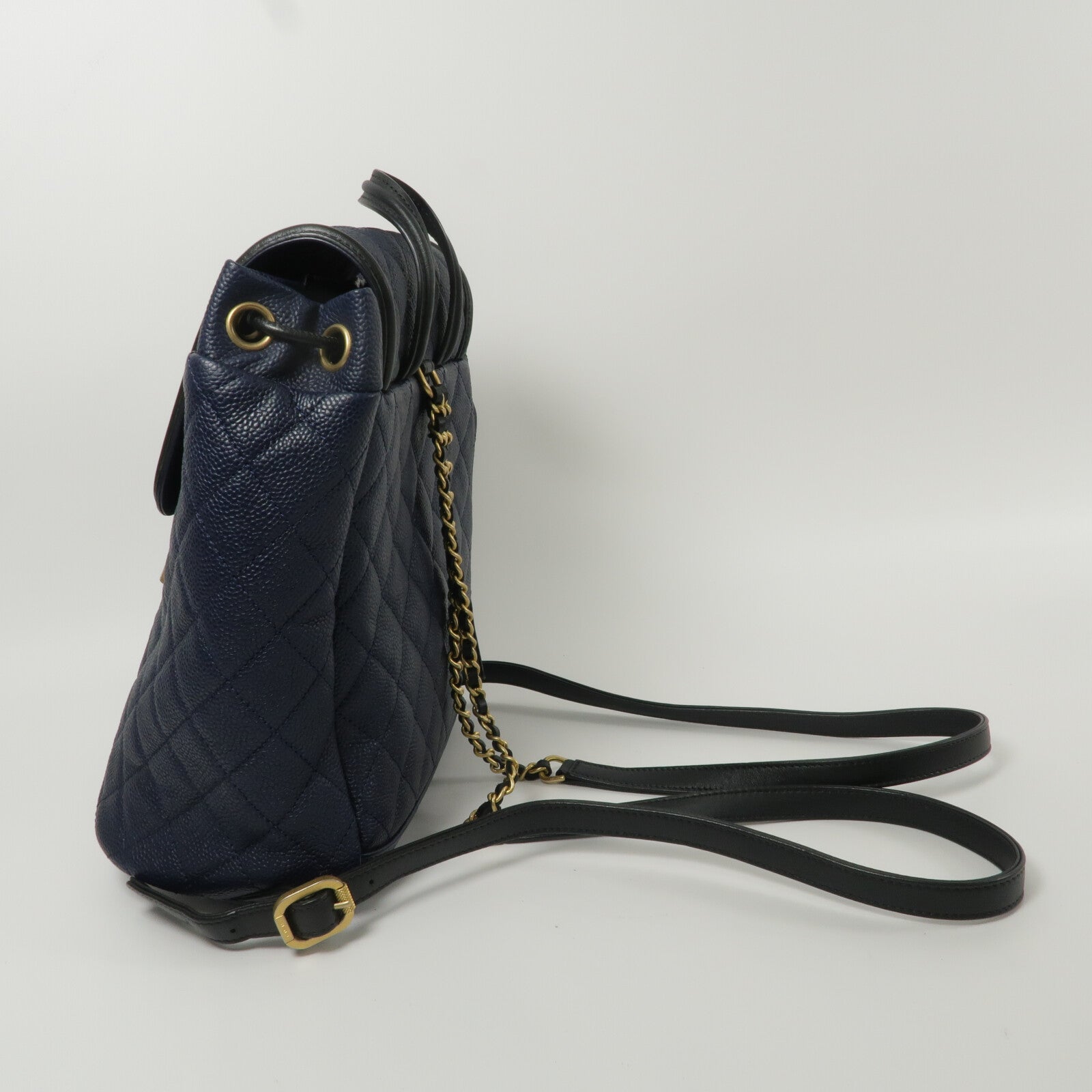 CHANEL 牛皮皮革CC Filigree Backpack鏈帶背包