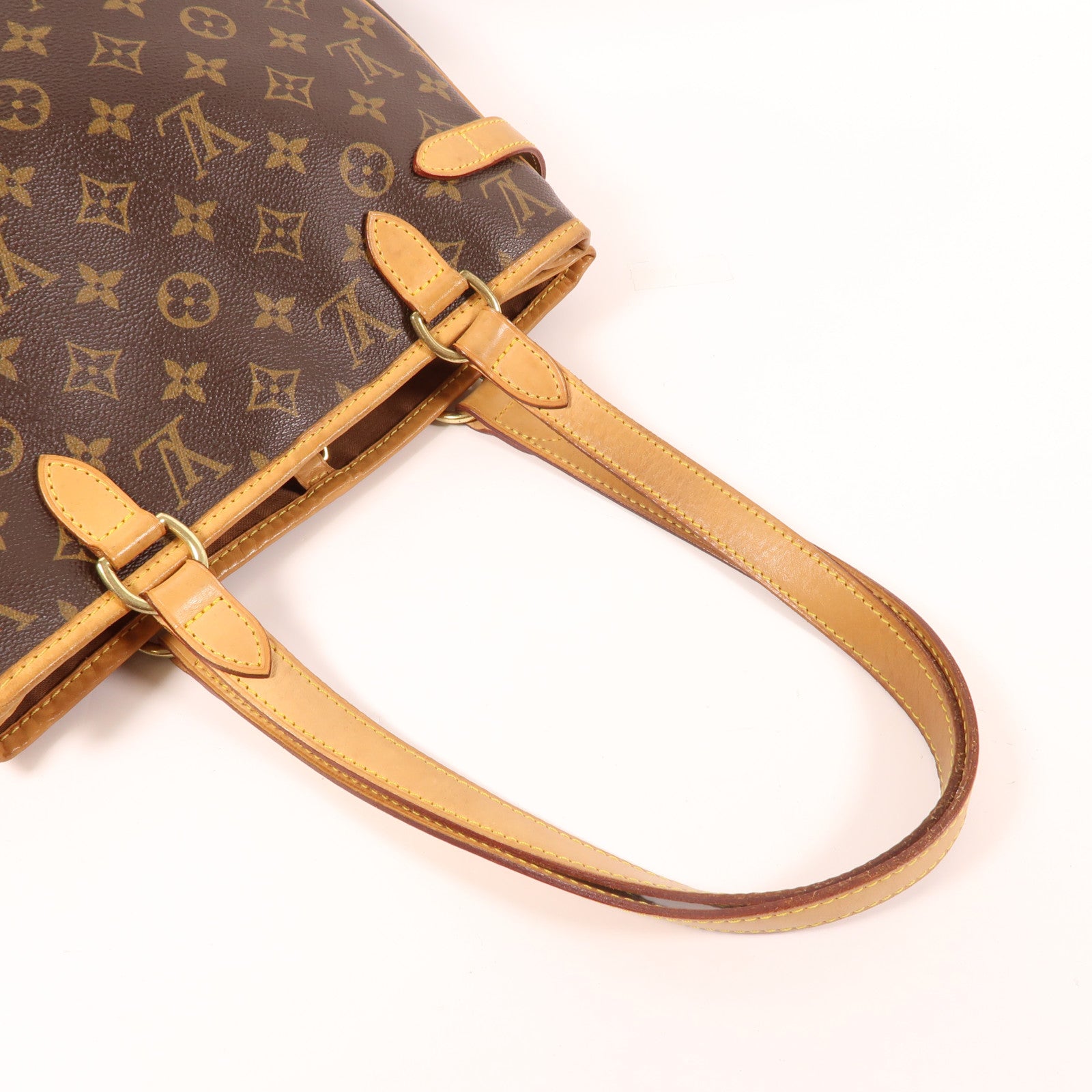 LOUIS VUITTON Monogram Batignolles金扣肩背袋棕色
