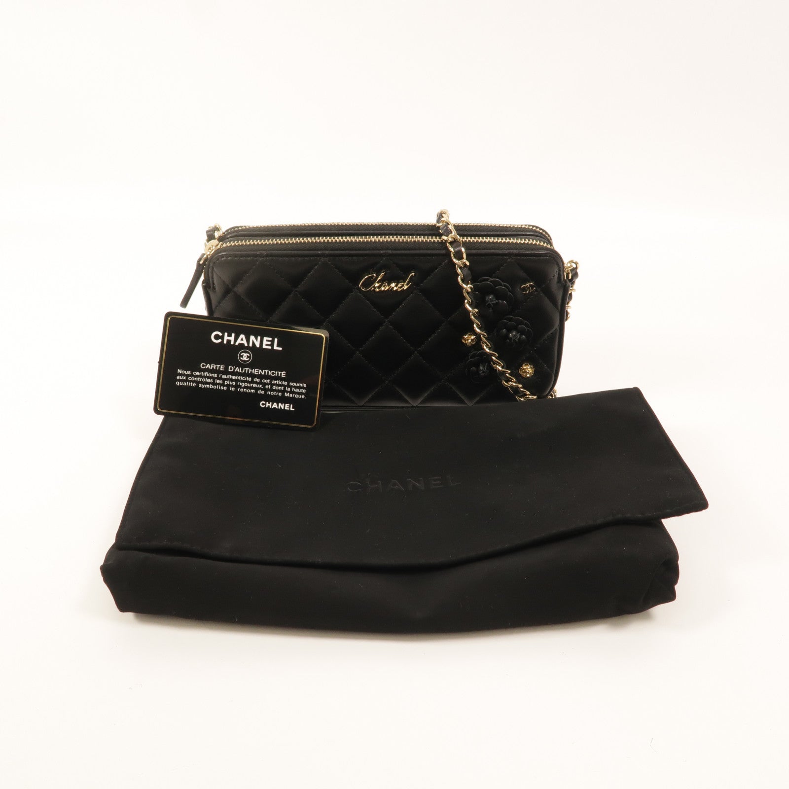 CHANEL 羊皮皮革CC Mark Matelasse Bag鏈帶肩背袋