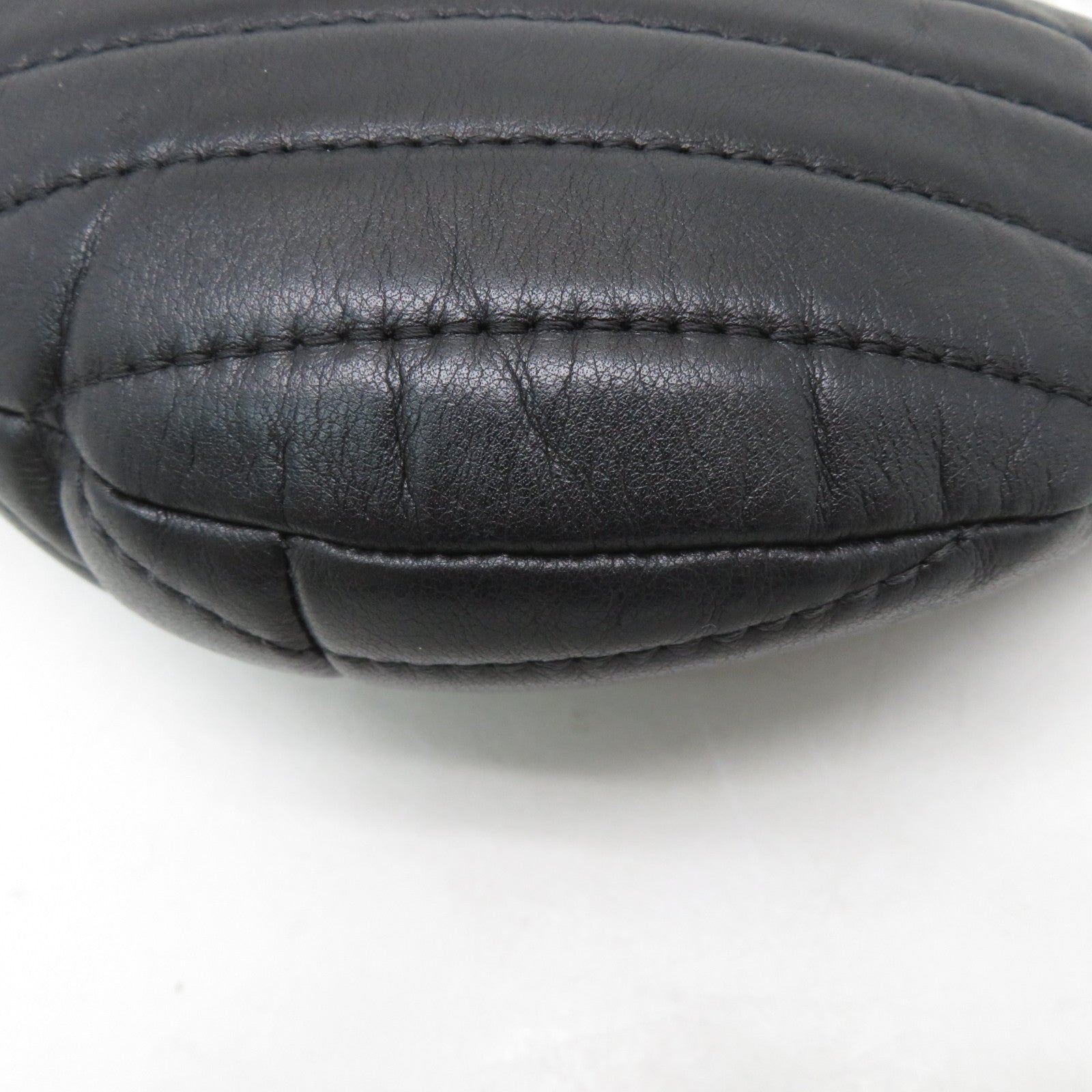 CHANEL 斜紋羊皮皮革Waist Bag銀扣腰包黑色