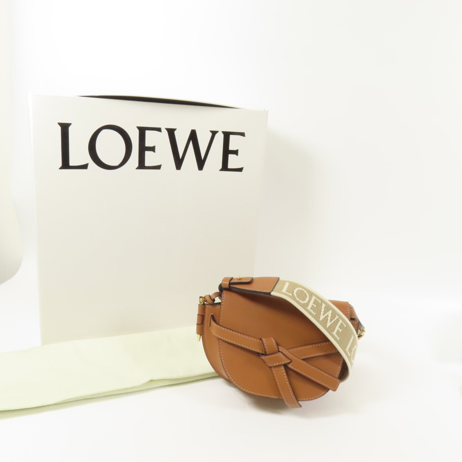 LOEWE 牛皮皮革Gate Dual Mini Bag金扣肩背袋