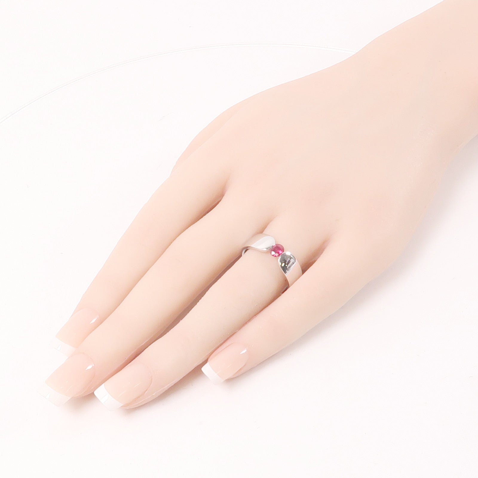 JEWELRY 0.36ct Ruby Ring PT900 Platinum US#8.25