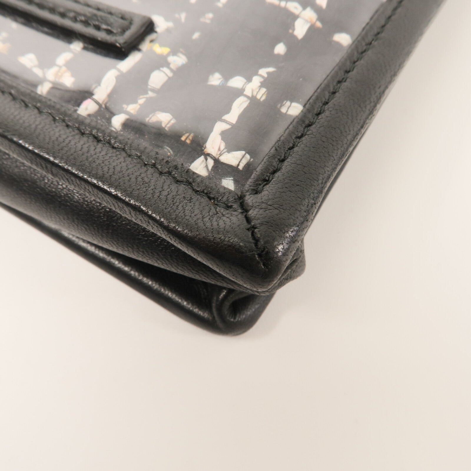 CHANEL Tweed/PVC Clutch with Chain鏈帶肩背袋