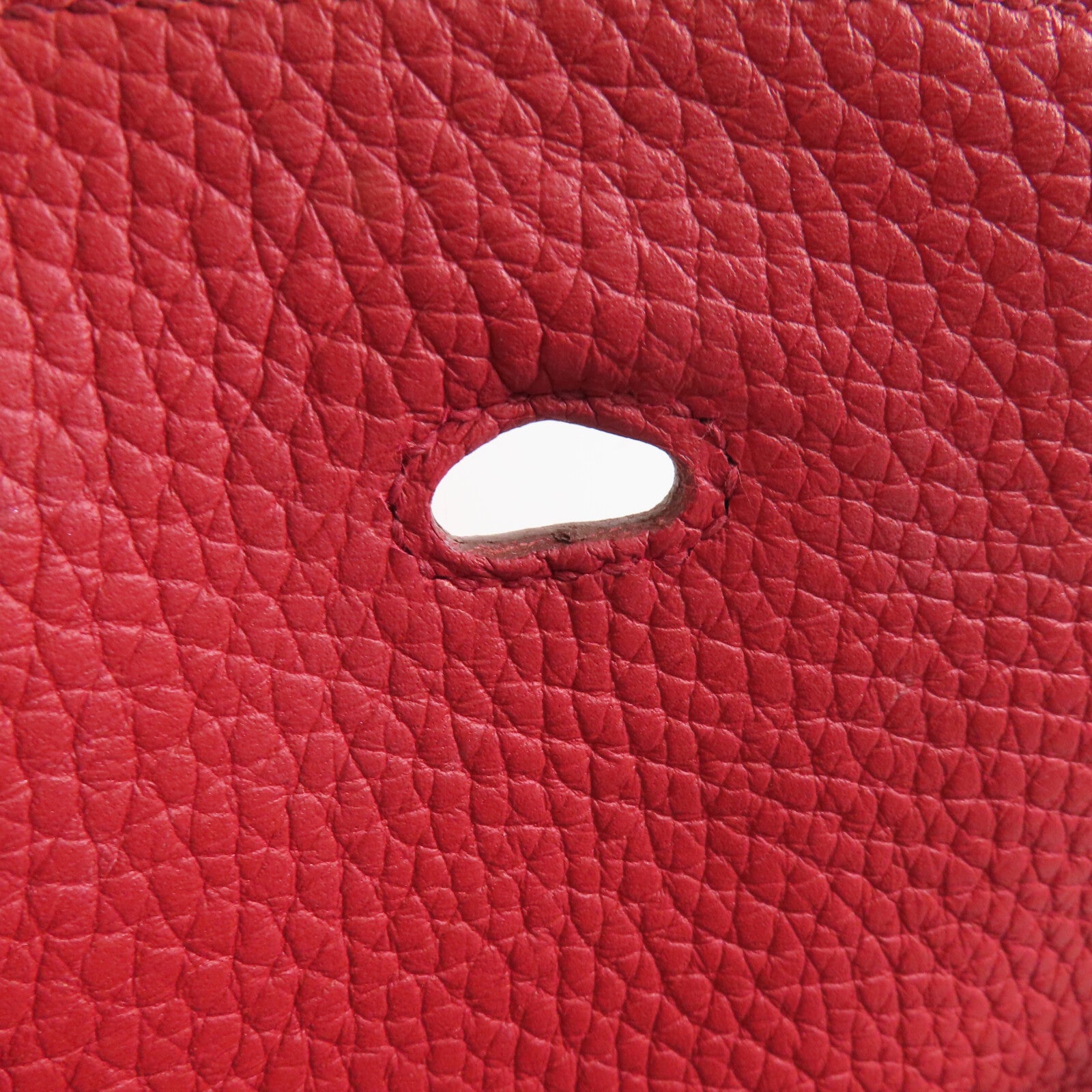 HERMES Clemence皮革Lindy 34銀扣肩背袋Rough Piment