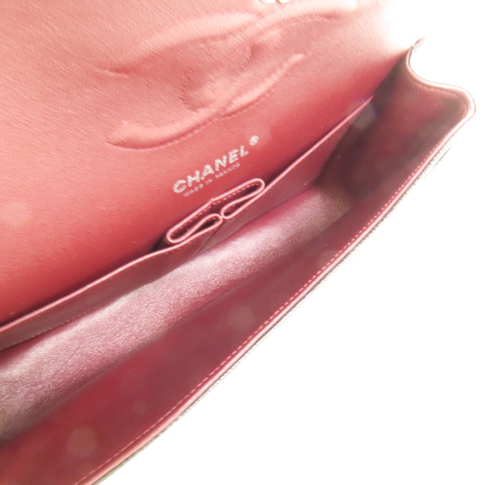 CHANEL 牛皮皮革Classic 25銀扣鏈帶肩背袋