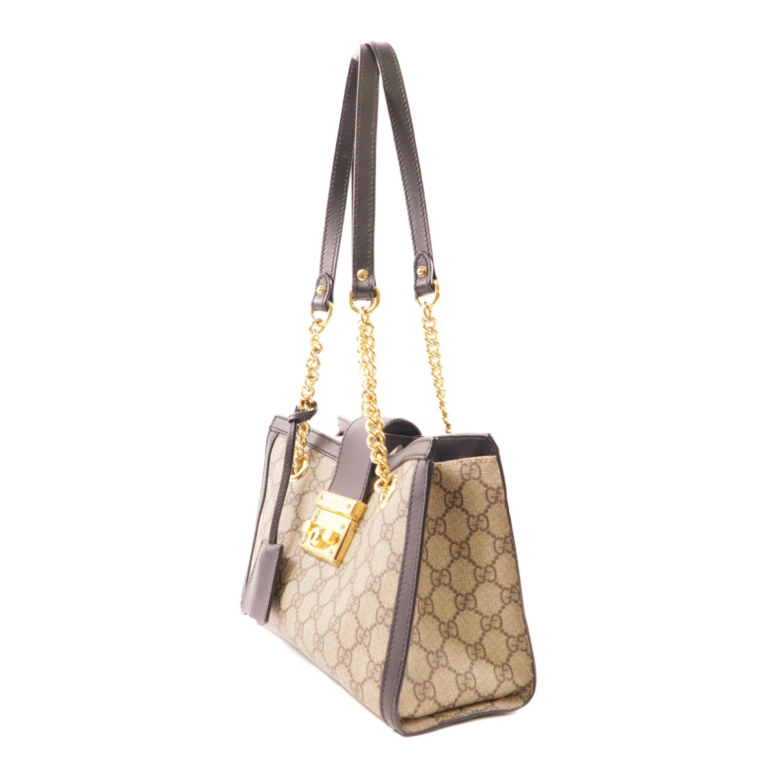 GUCCI 塗層帆布Padlock金扣肩背袋
